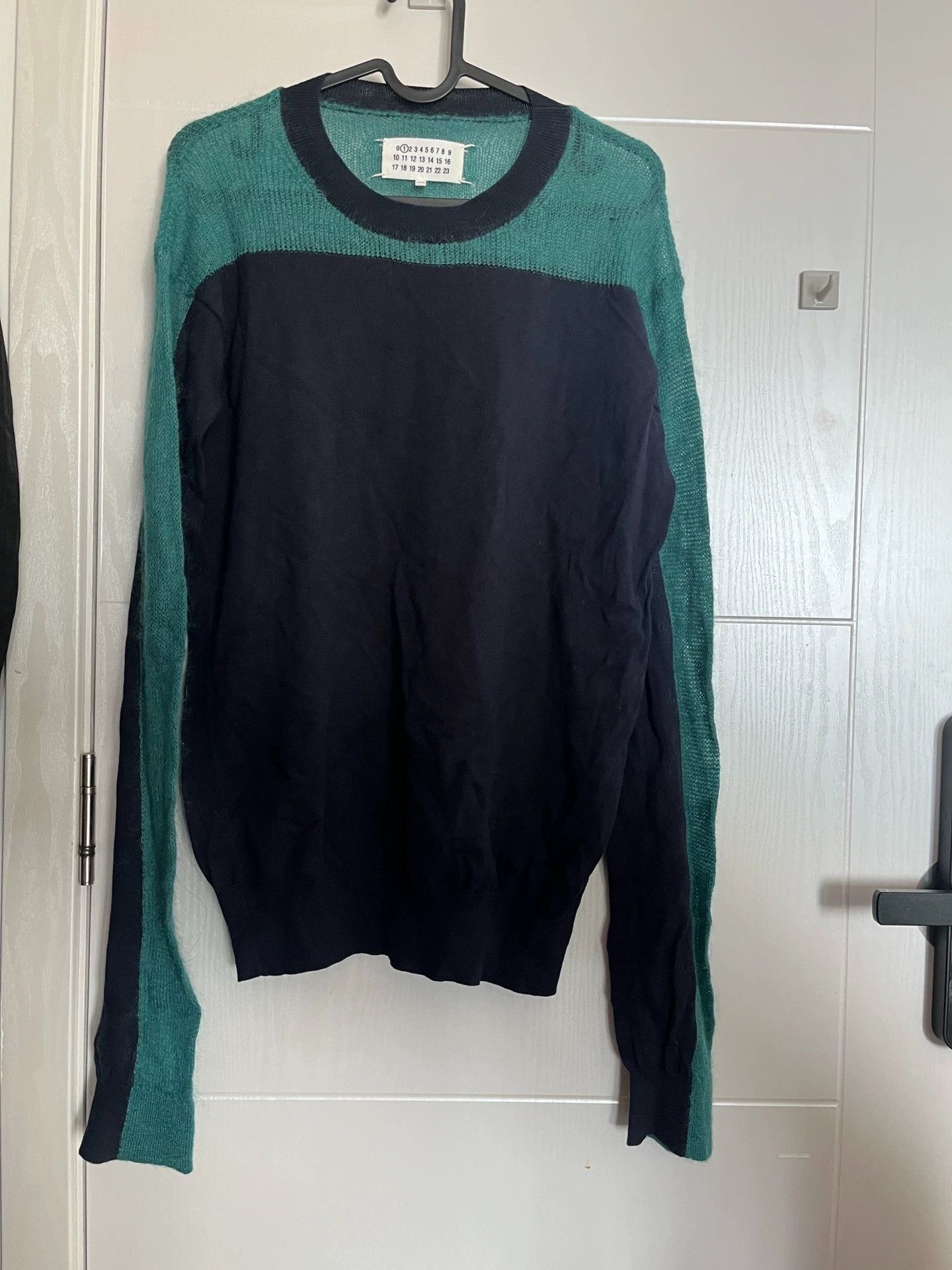 Maison Margiela MM Color Block Knit Sweater M 1 Wear Long Sleeves Size M / US 6-8 / IT 42-44 - 1 Thumbnail