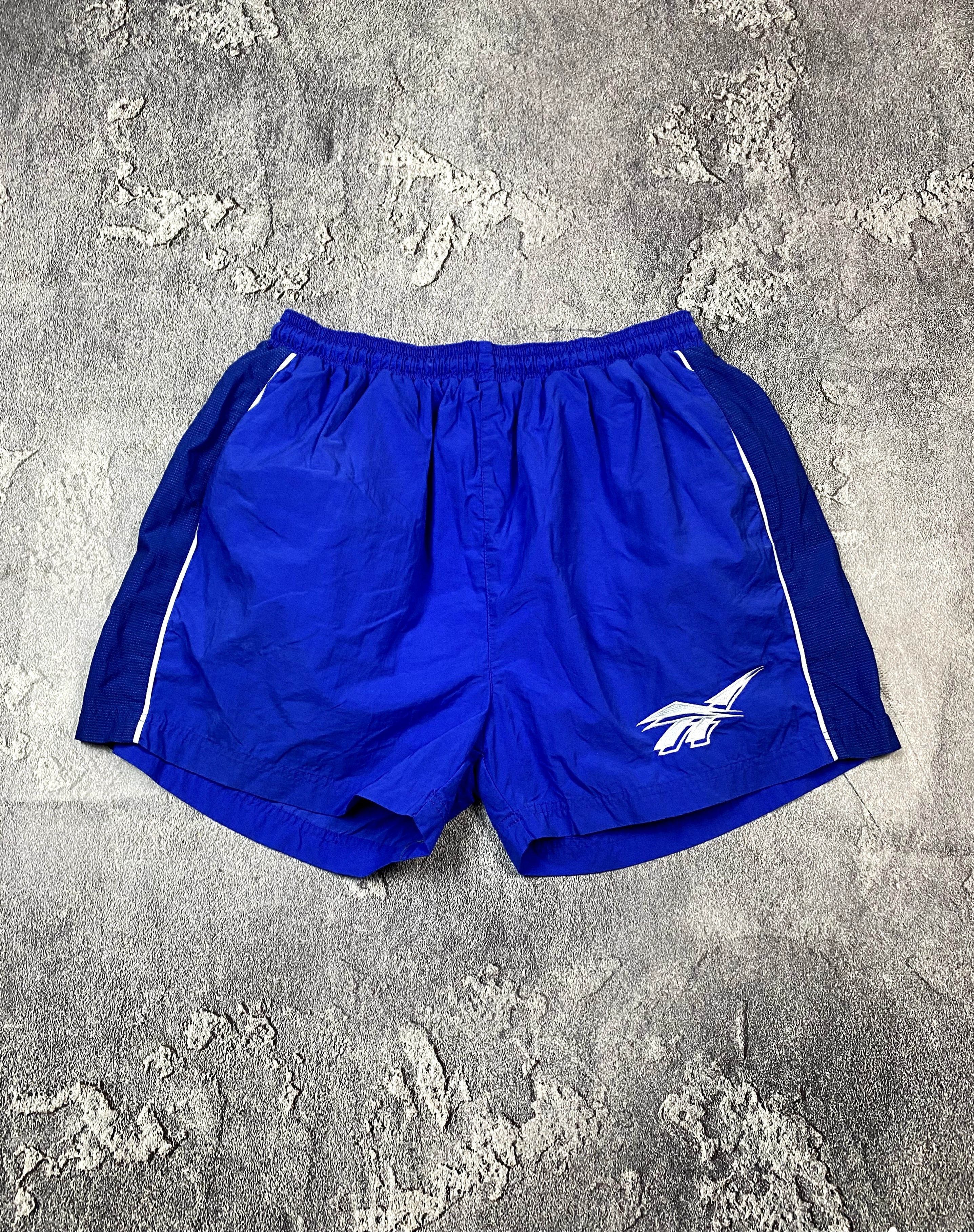 Reebok Vintage 90s Reebok Blue Nylon Shorts Sportwear Y2K Size US 36 / EU 52 - 1 Thumbnail