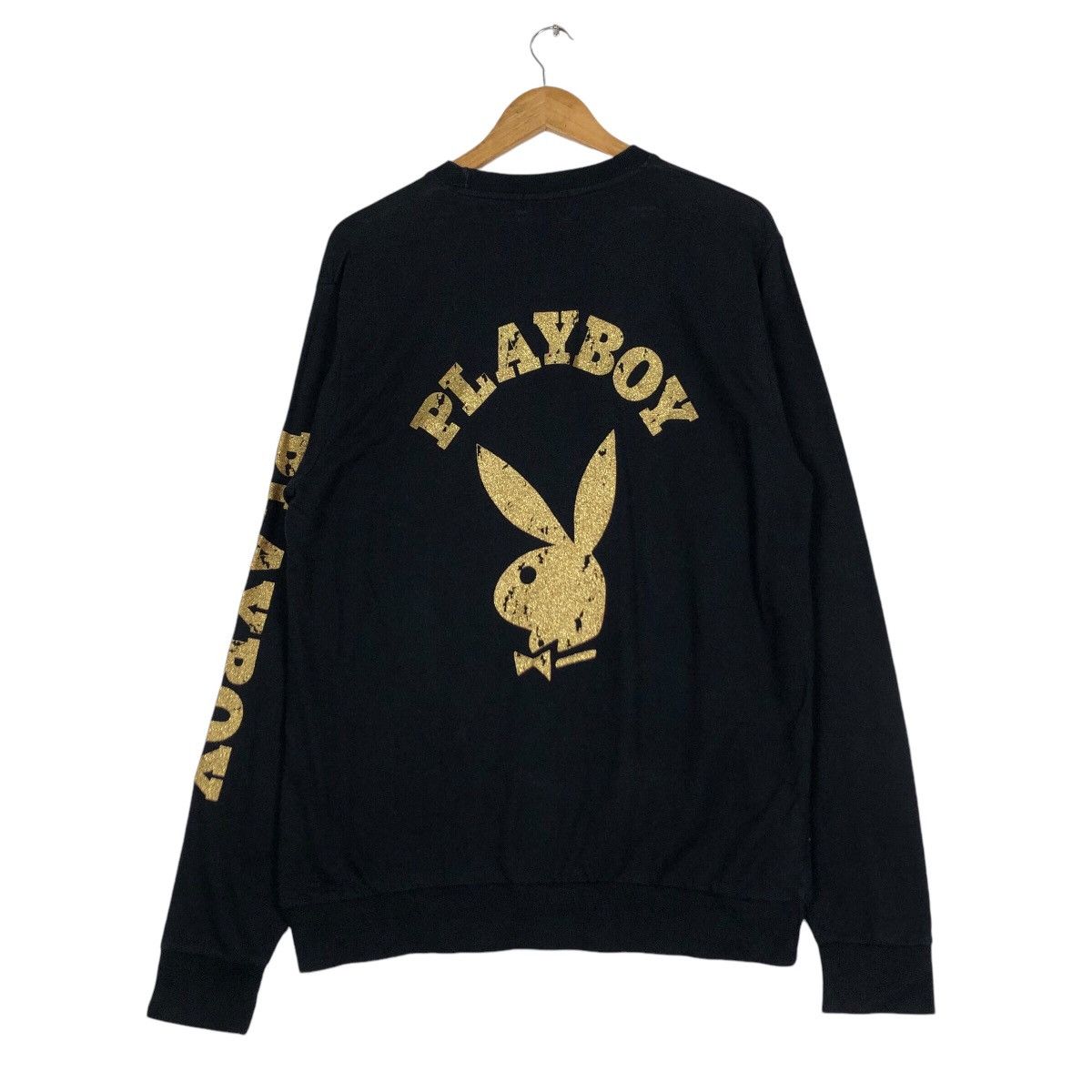 Japanese Brand × Playboy Vintage Playboy Sweatshirt Big Gold Logo Rare Medium Size US M / EU 48-50 / 2 - 1 Thumbnail