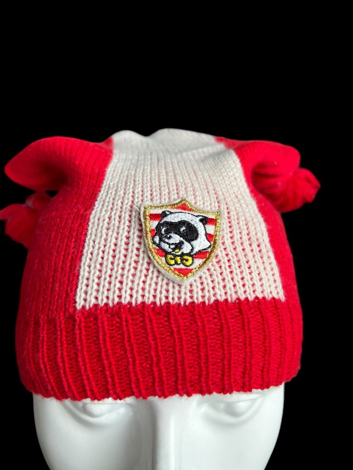 Japanese Brand × Kapital × Vintage Devil Horn Bunny Vintage Red Knitt Beanie Hats Rare☠️ Size ONE SIZE - 5 Thumbnail