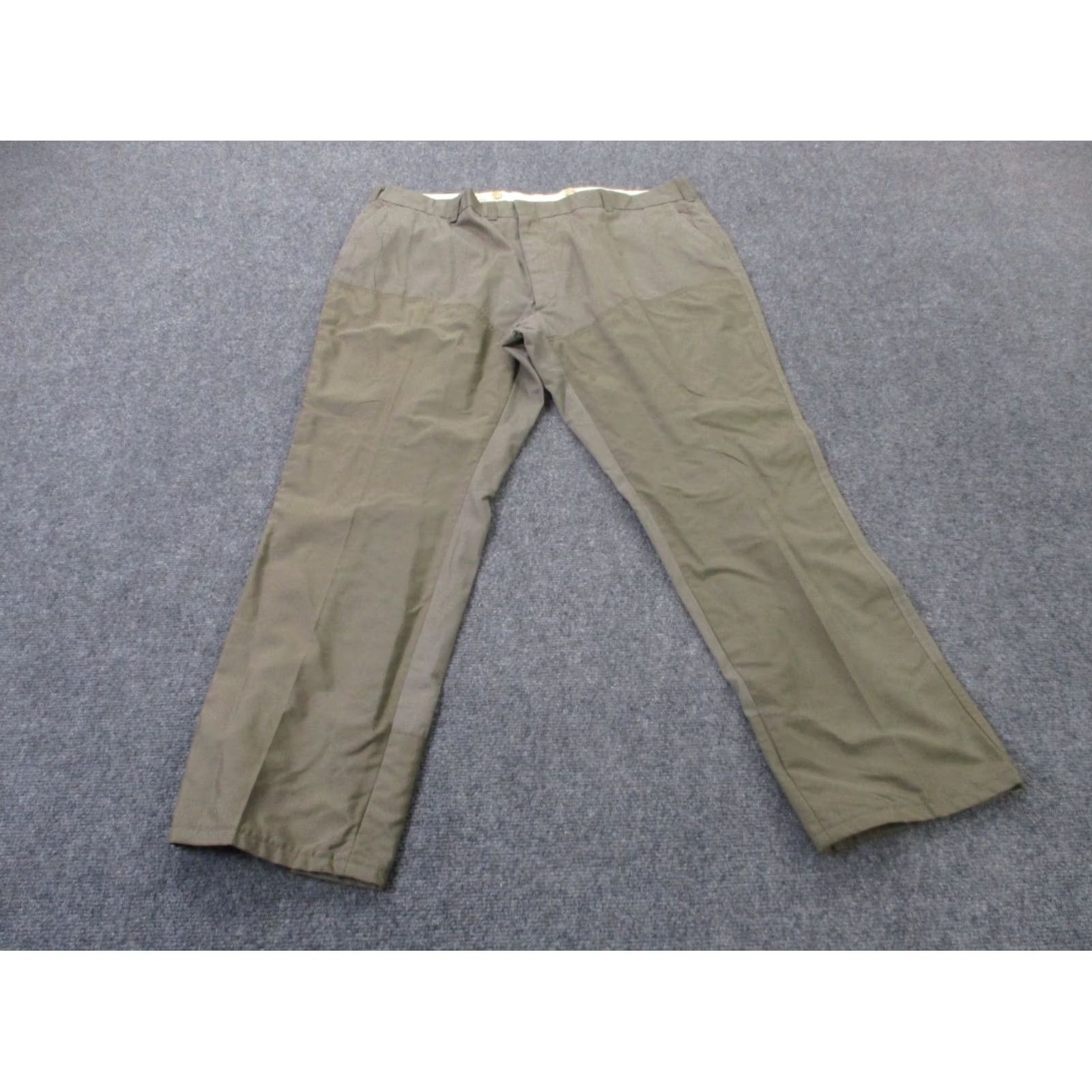 Vintage VINTAGE L.L. Bean Pants Mens 44 Beige Canvas Carpenter Straight Classic 30 In Inseam Mens Beige 1940s 50s 60s Size US 42 / EU 58 - 2 Thumbnail