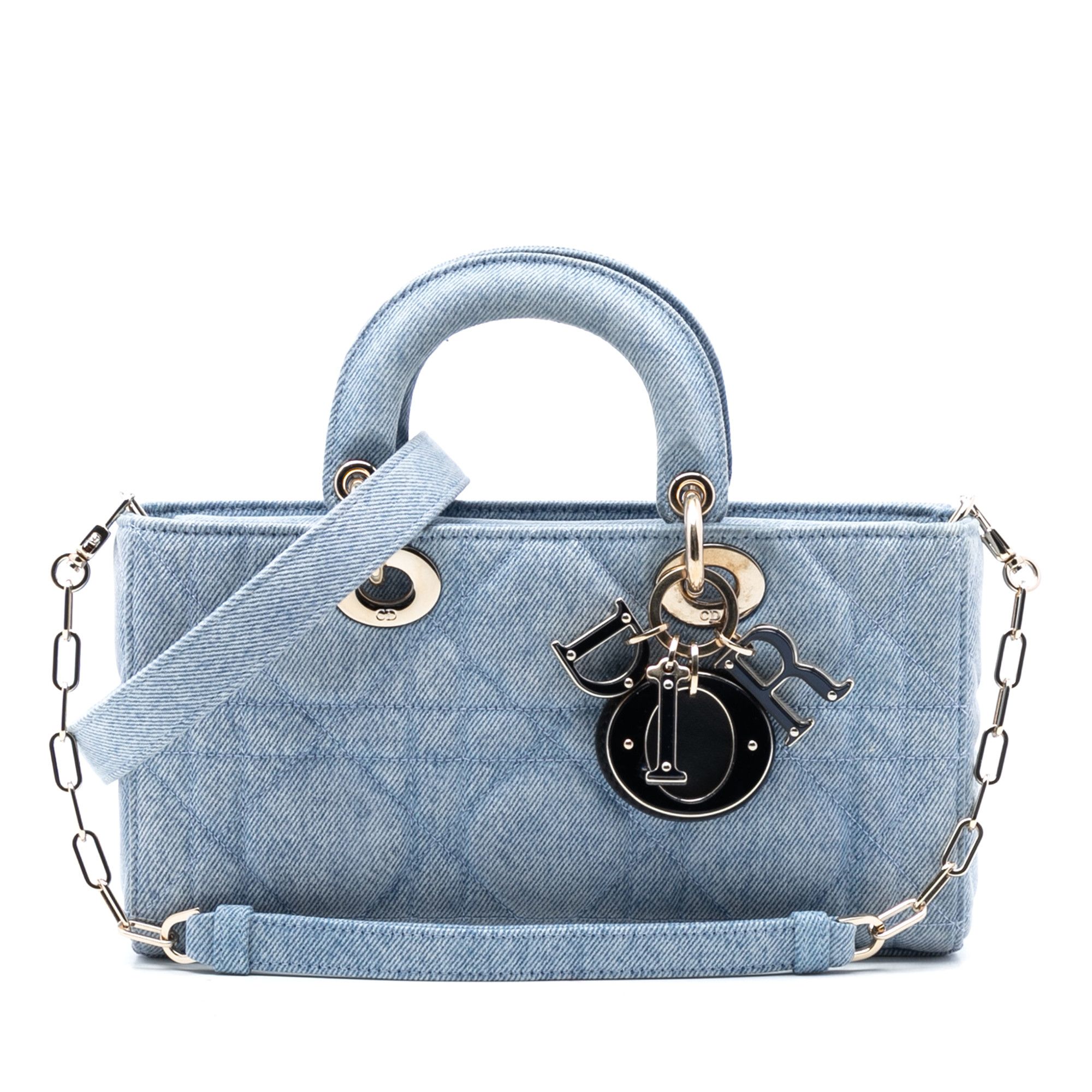 Dior Dior Medium Denim Macrocannage Lady D Joy Size ONE SIZE - 1 Thumbnail