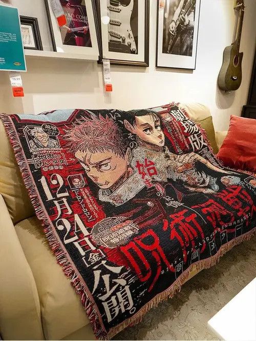 Other Handmade Jujutsu Kaisen Throw Towel Woven Blanket Size ONE SIZE - 1 Thumbnail