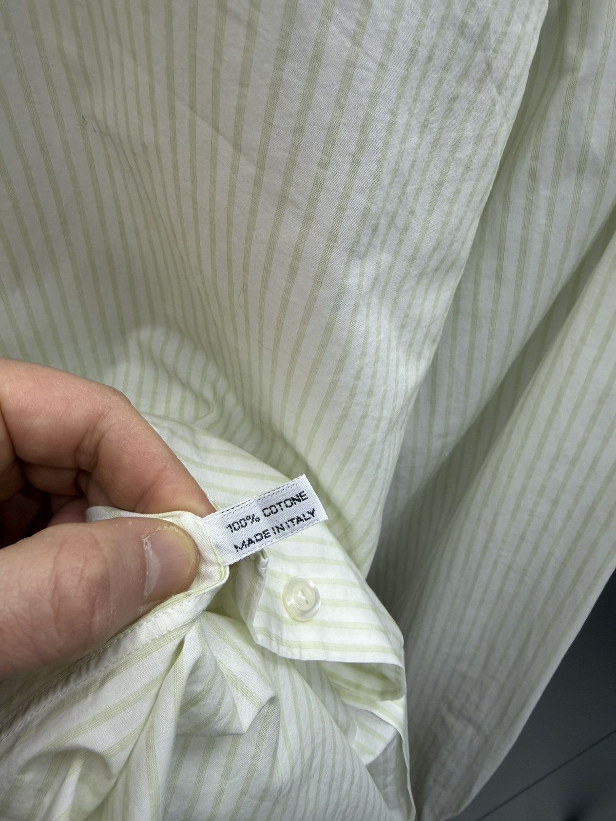 Luigi Borrelli Luigi Borrelli Cotton Striped Long Sleeve Shirt Size US L / EU 52-54 / 3 - 9 Thumbnail