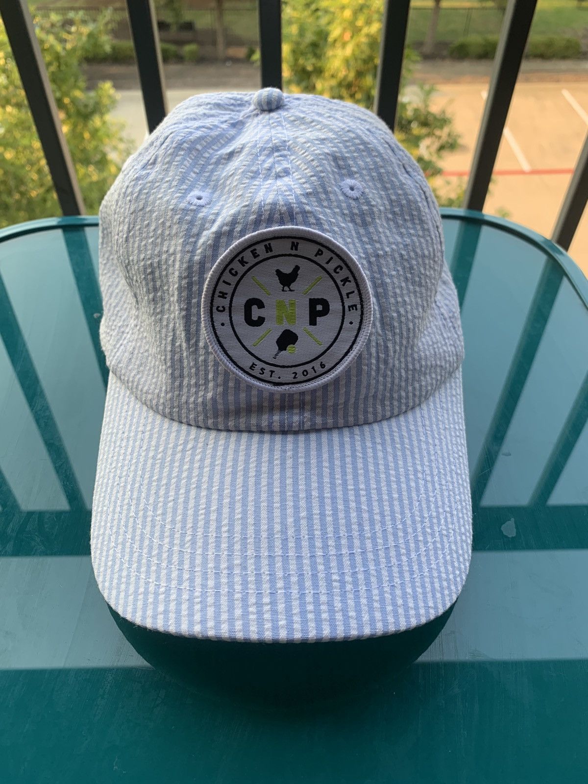 New Era Chicken N Pickle Blue Seersucker Hat Size ONE SIZE - 1 Thumbnail