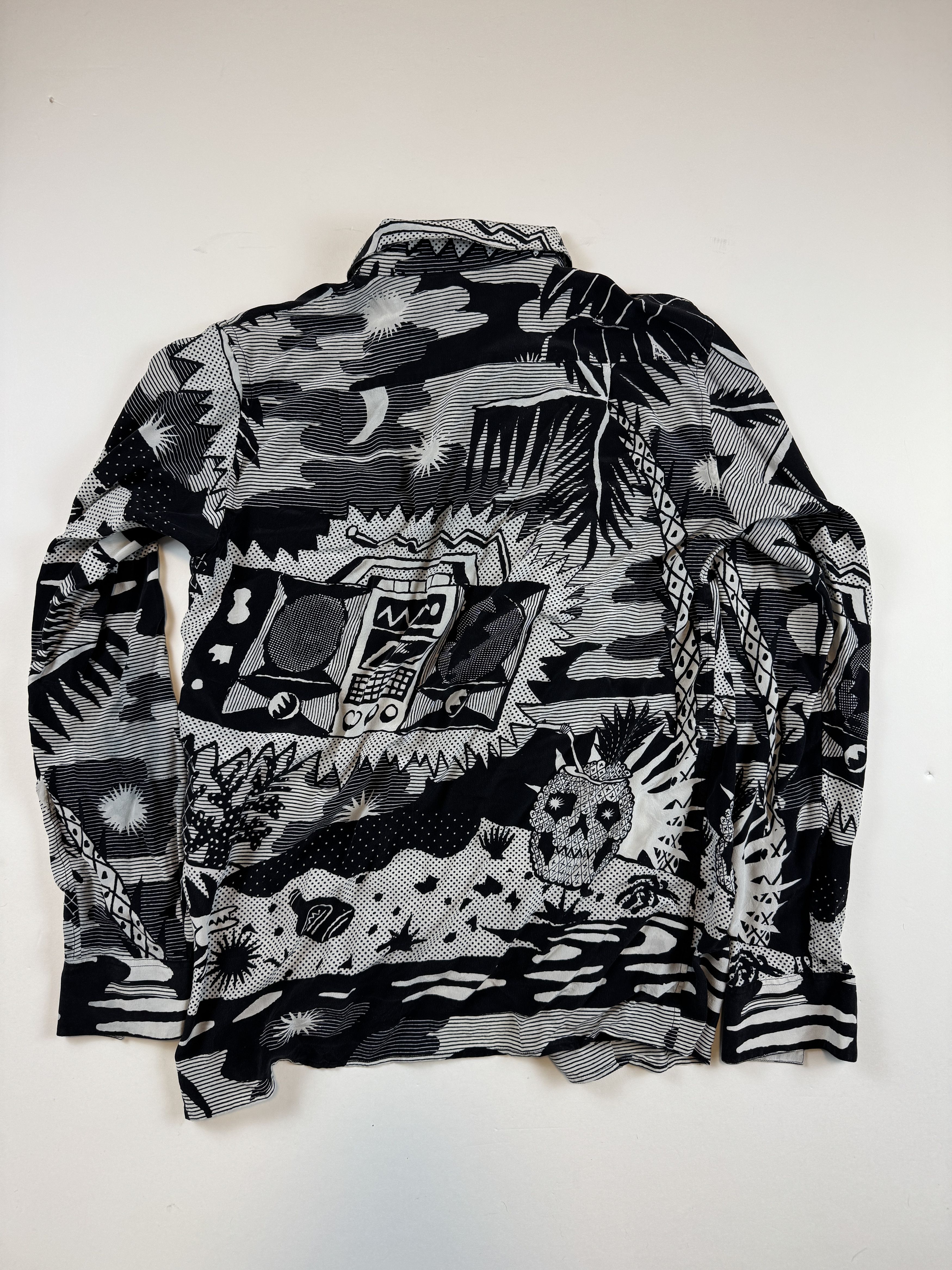 Saint Laurent Paris Saint Laurent Pina Skullada Button Shirt Size US S / EU 44-46 / 1 - 2 Thumbnail
