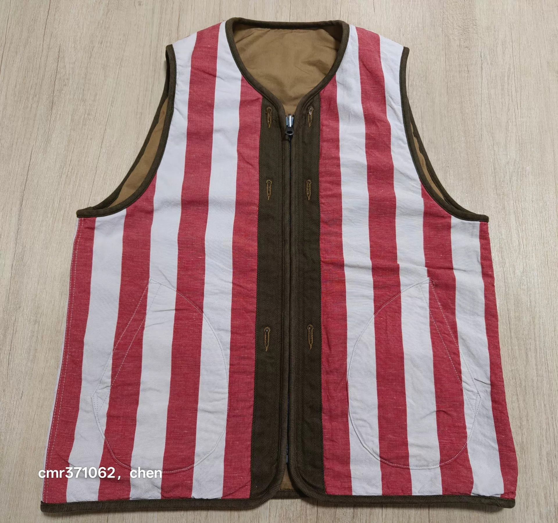 Visvim visvim 20AW Iris Liner Vest Light Brown 3 (95 New) GD Striped Size US L / EU 52-54 / 3 - 4 Thumbnail