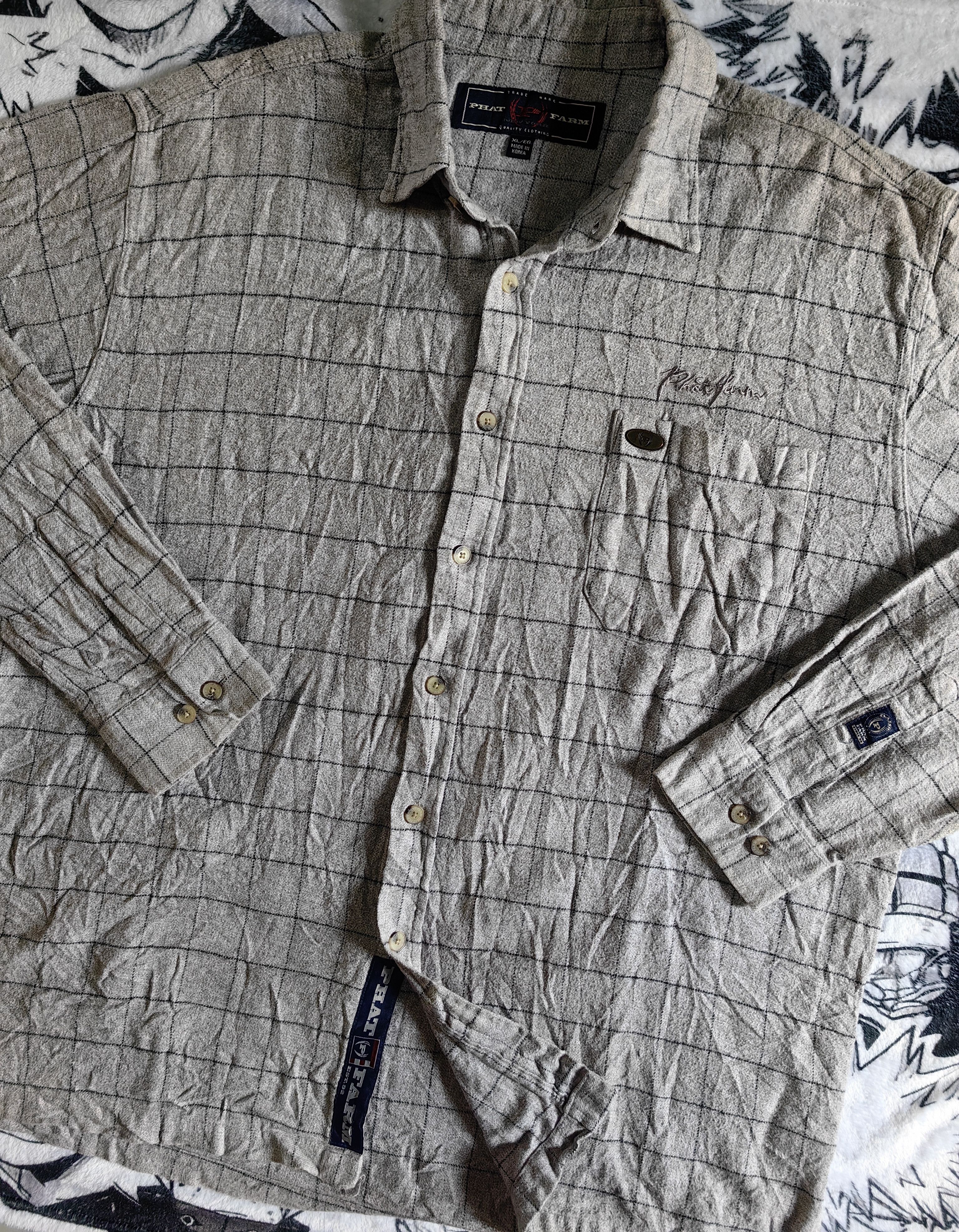 Phat Farm Vintage Phat Farm Checkered Button up Long Sleeves Size US XL / EU 56 / 4 - 9 Thumbnail