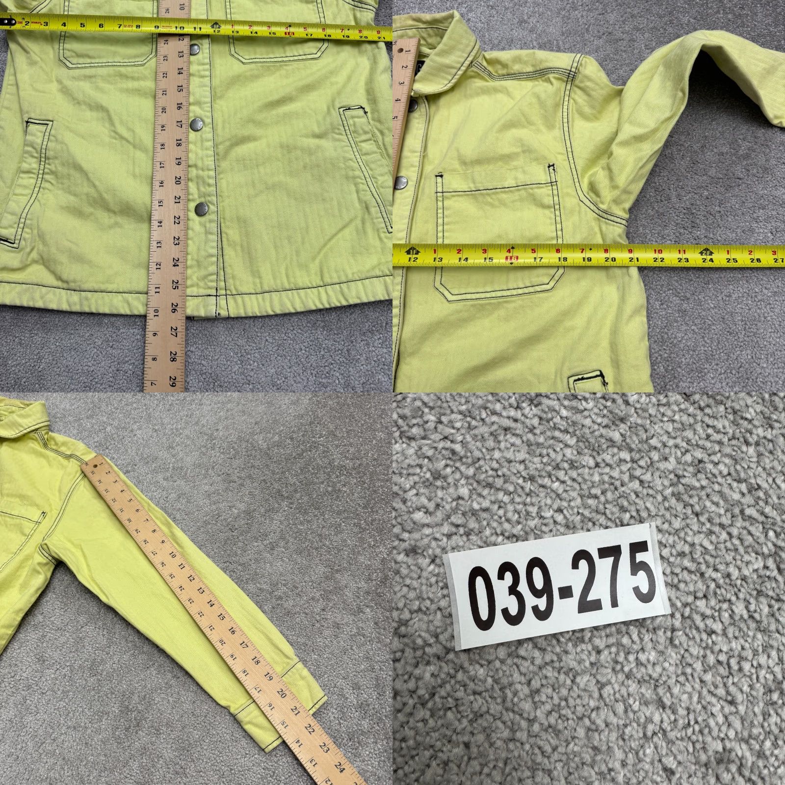 Bdg BDG Urban Outfitters Utility Jacket Mens Small Gray Snap Button Up Polyester Coat/ Jacket All Seasons Outdoor Casual Travel Size US S / EU 44-46 / 1 - 10 Thumbnail