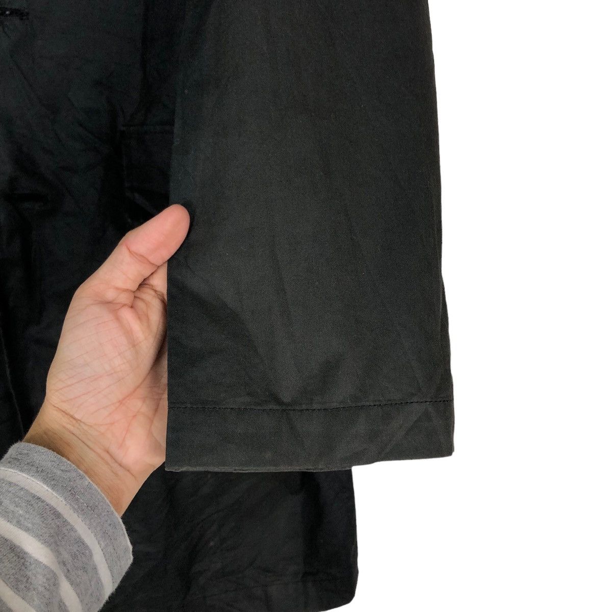 Issey Miyake Rich Black Long Jacket Double Collar Sunao Kiwahara IS Japan Size US M / EU 48-50 / 2 - 15 Thumbnail