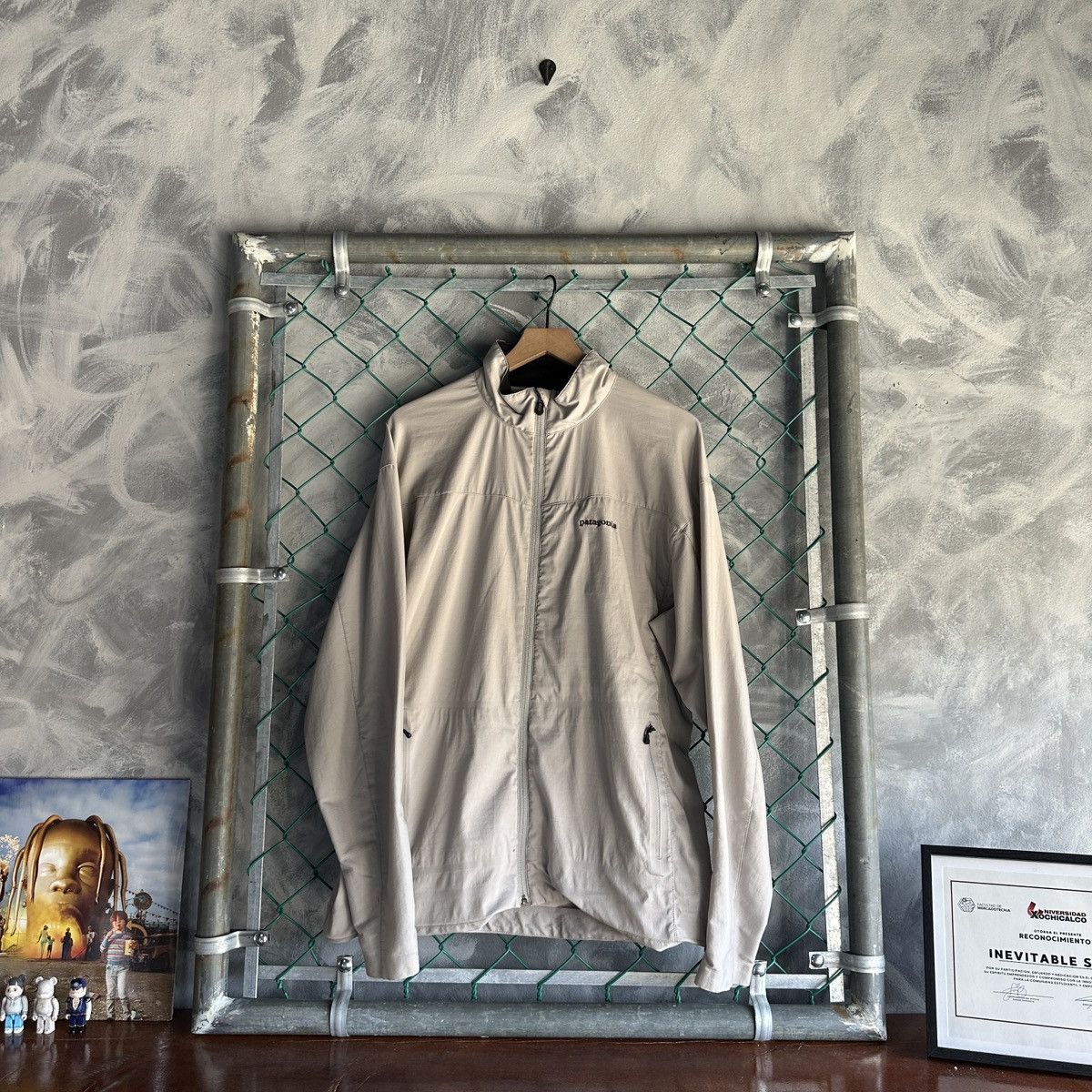 Patagonia × Vintage Vintage patagonia windbreaker jacket Beige Full Zip Gorpcore Size US XL / EU 56 / 4 - 1 Thumbnail
