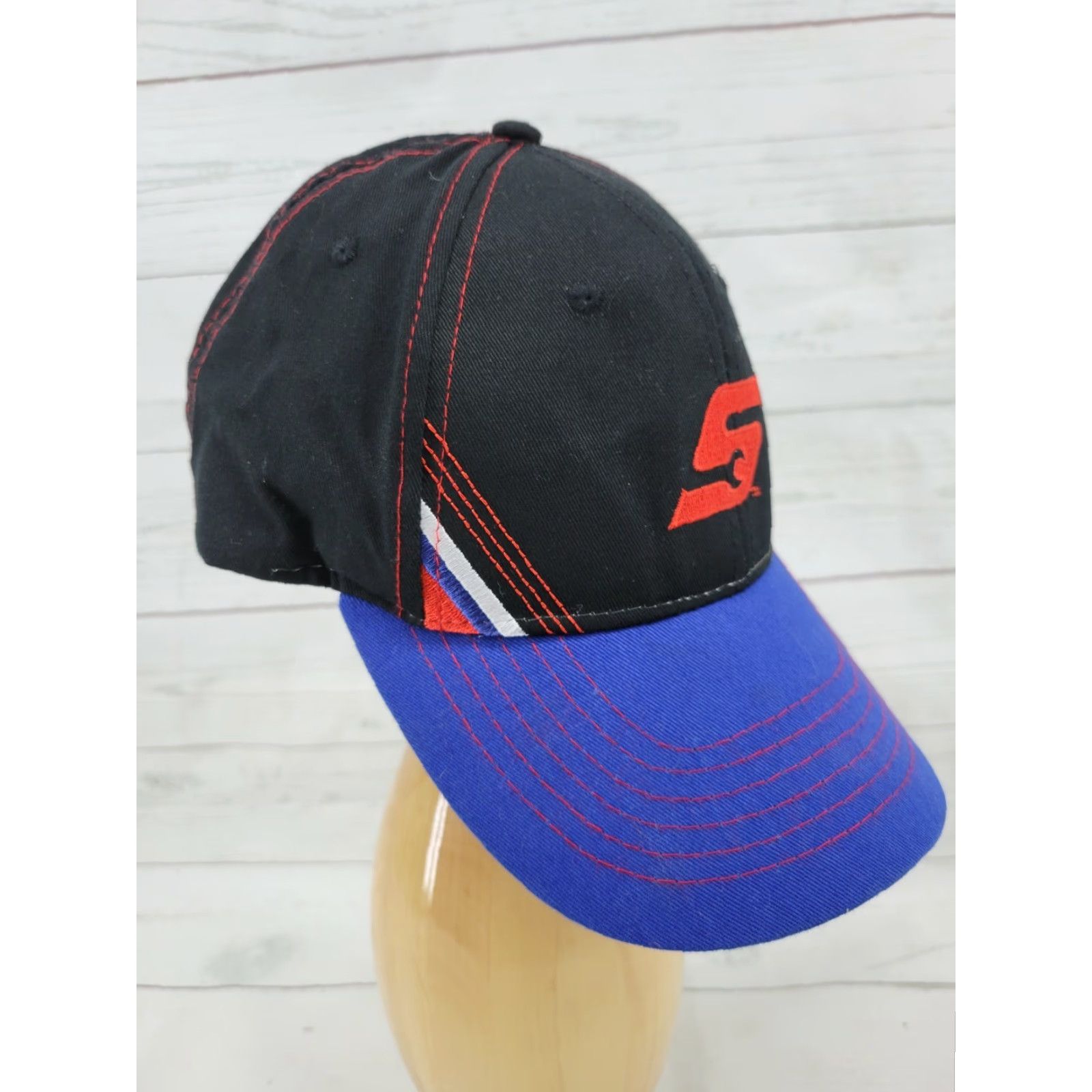 Vintage VINTAGE Snap-On Tools Snapback Hat blue and black K Products Hat Mens Adjustable Blue Black Size ONE SIZE - 3 Thumbnail