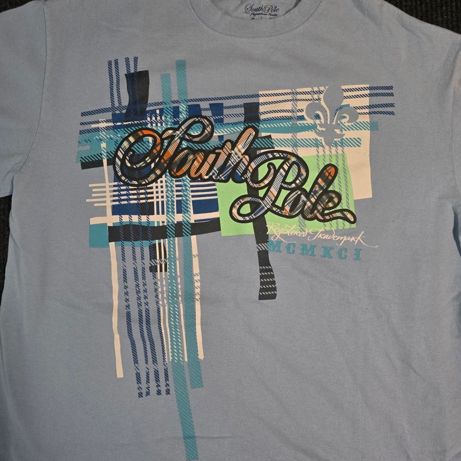 Southpole South Pole blue with plaid T-shirt Size US L / EU 52-54 / 3 - 2 Thumbnail