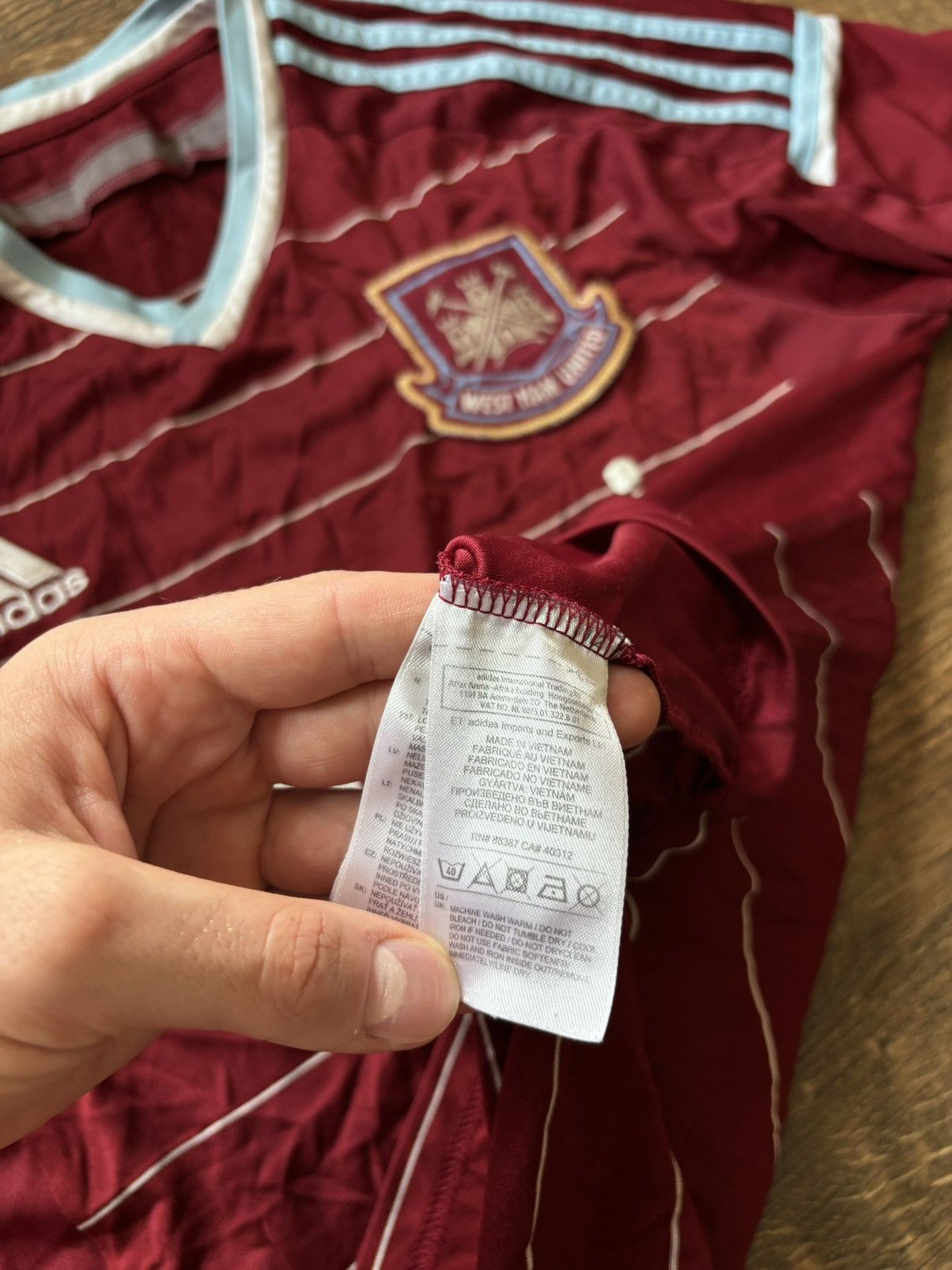 Adidas × Vintage WEST HAM UNITED FC ADIDAS 2014 HOME SHIRT ADULT SIZE M-L Size US M / EU 48-50 / 2 - 6 Thumbnail
