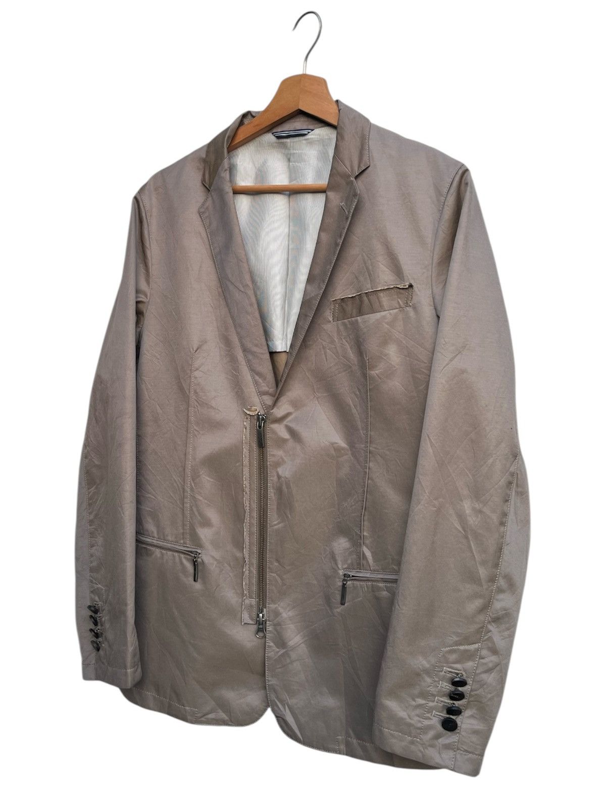 Lanvin Lanvin en Bleu Switching Tailored Jacket Size US M / EU 48-50 / 2 - 6 Thumbnail