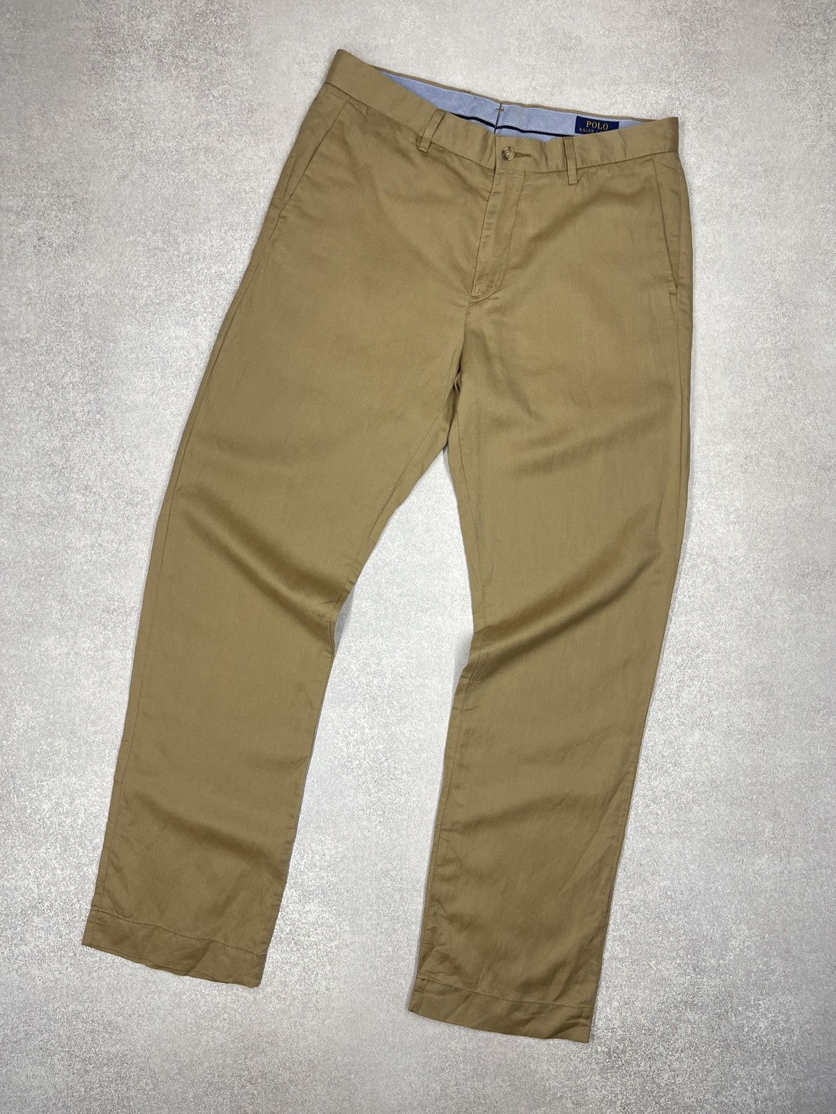 Polo Ralph Lauren Mens Polo Ralph Lauren Linen Pants Beige Size US 31 - 5 Thumbnail