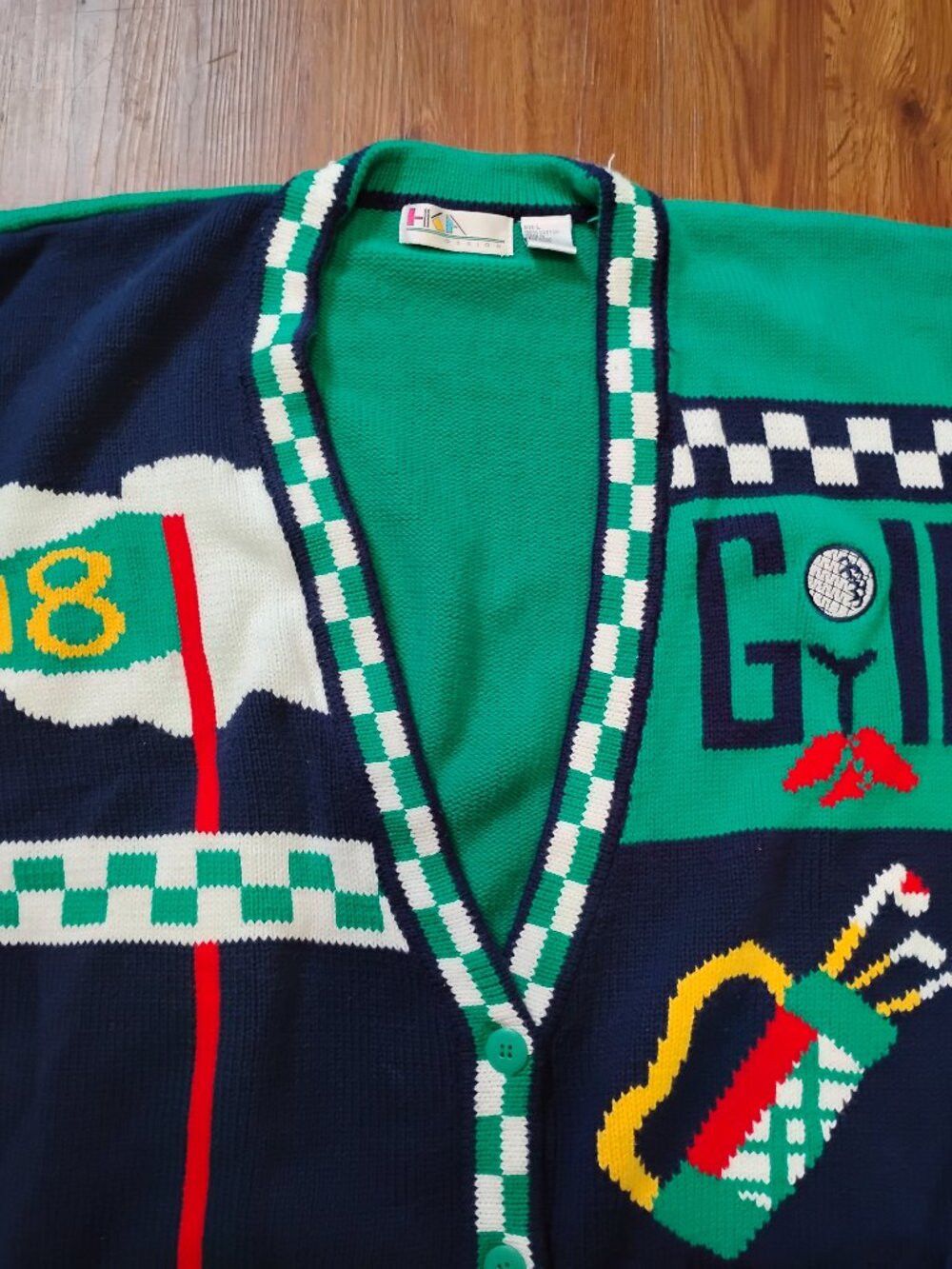 Other Vintage HKA Golf Cardigan Sweater Size US L / EU 52-54 / 3 - 1 Thumbnail