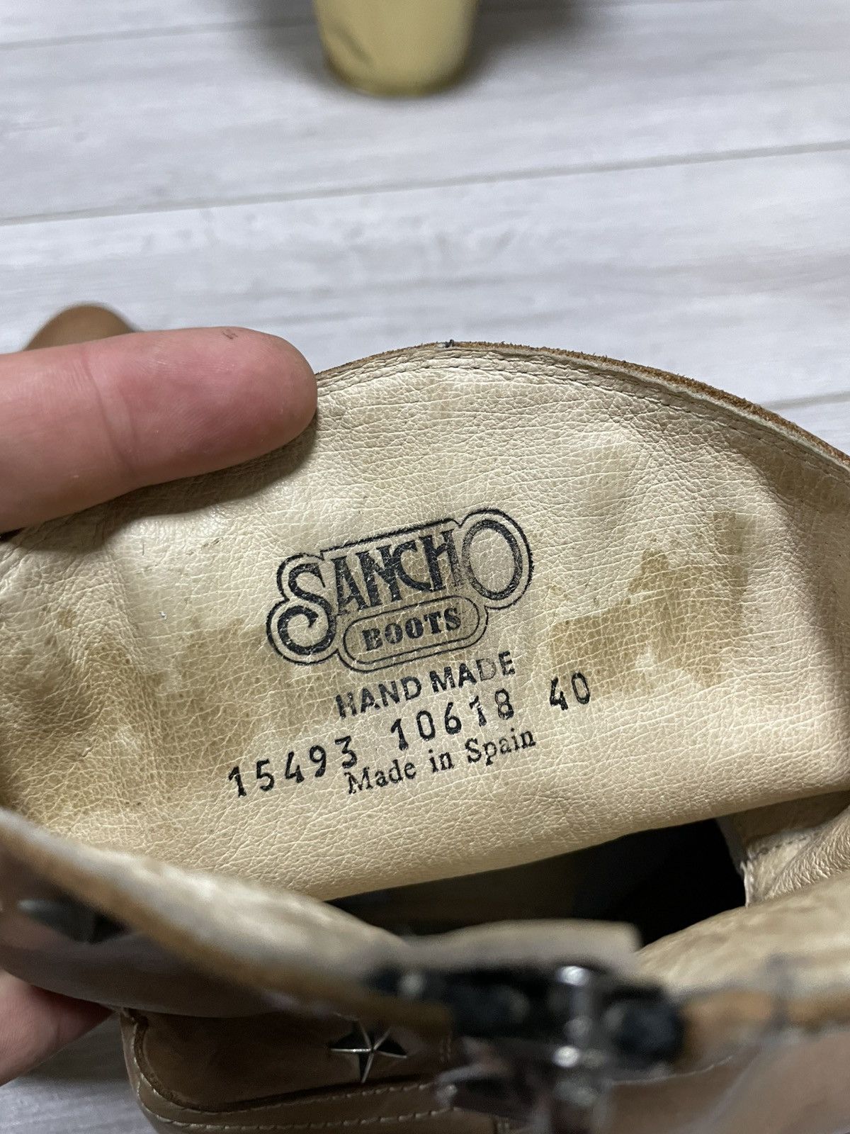 Sancho Boots Sancho stars 🌟 cowboy vintage western boots side zip Size US 10 / IT 40 - 6 Thumbnail