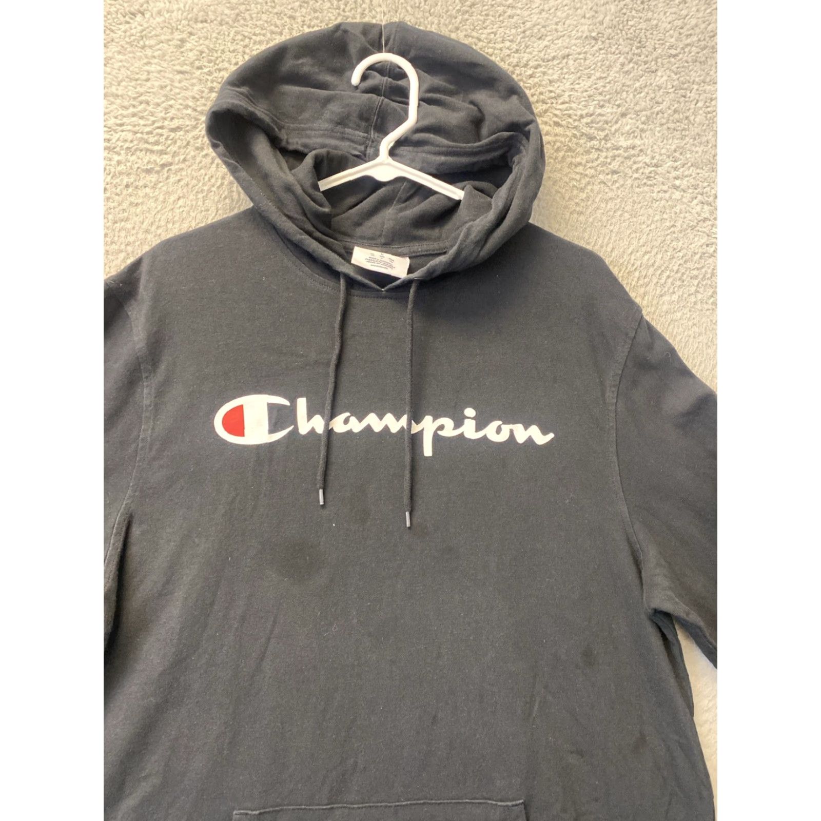 Champion Champion Hoodie Large Black Logo Sweatshirt Pullover Sweater 36-86 Size US L / EU 52-54 / 3 - 2 Thumbnail