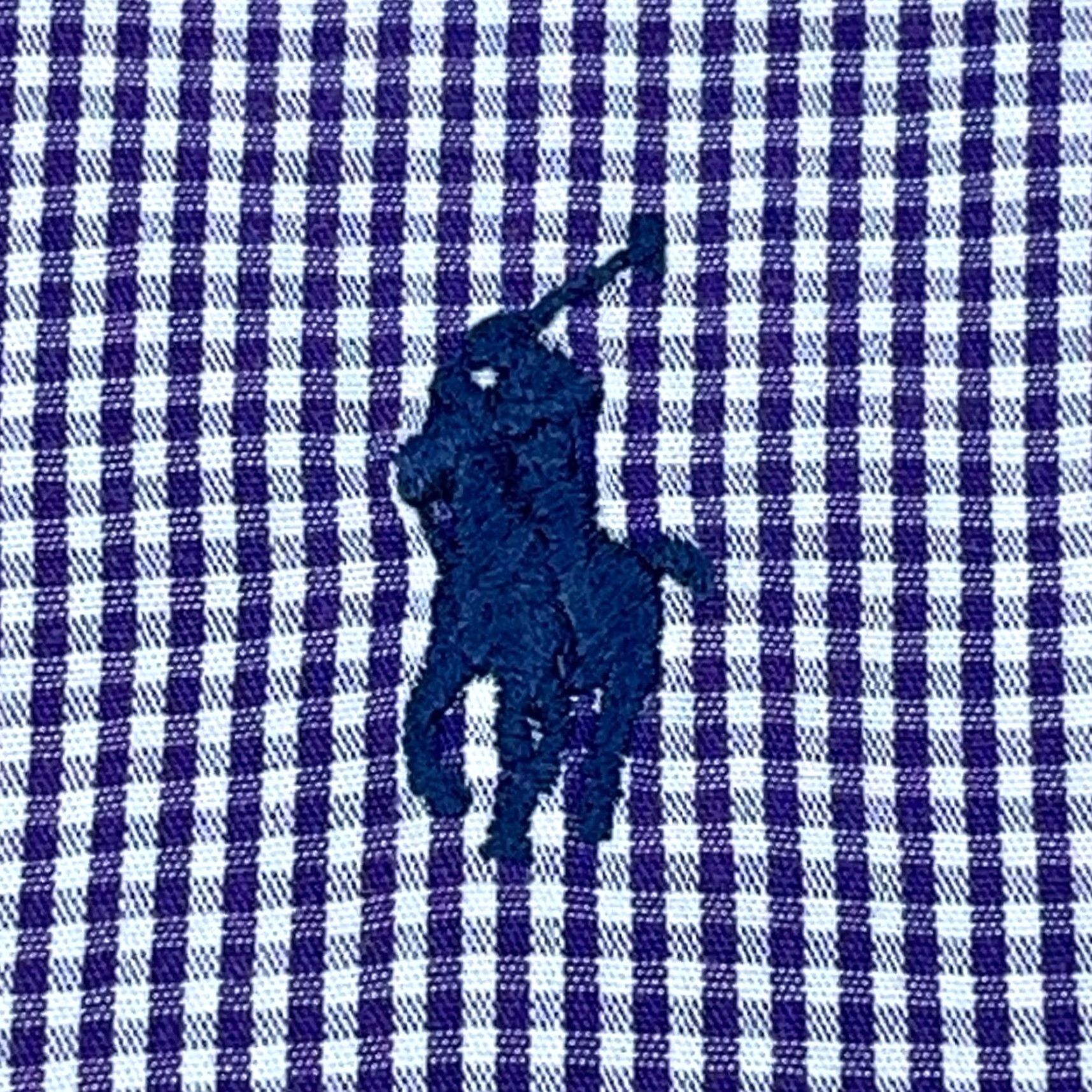Ralph Lauren Ralph Lauren Shirt Men 16 32 Purple Button-Up Classic Fit Mini Check Dress A64 Size 42R - 3 Thumbnail