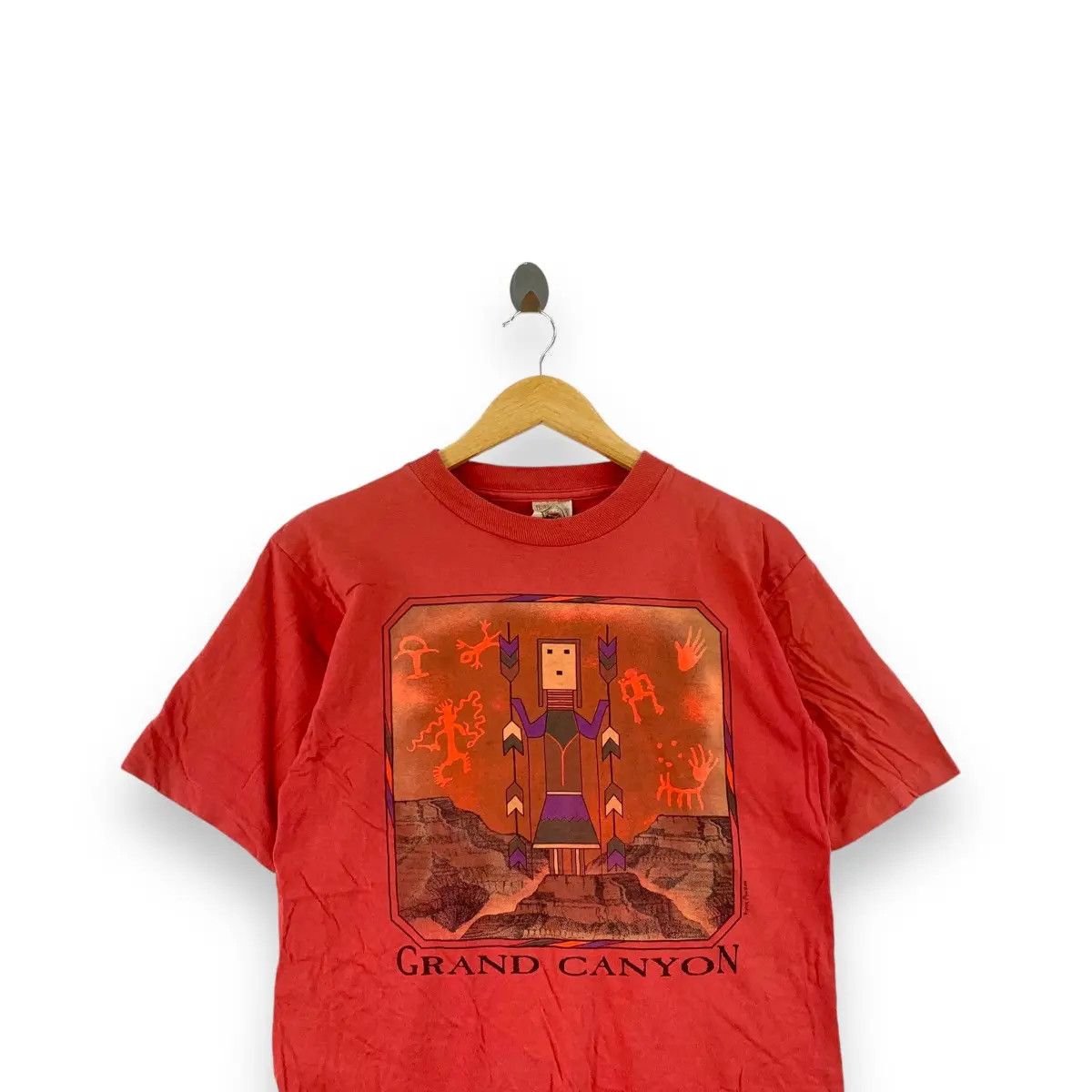 Vintage Vintage 90’ NAVAJO GRAND CANYON Aztech Art Tee Shirt Top Size US M / EU 48-50 / 2 - 2 Thumbnail