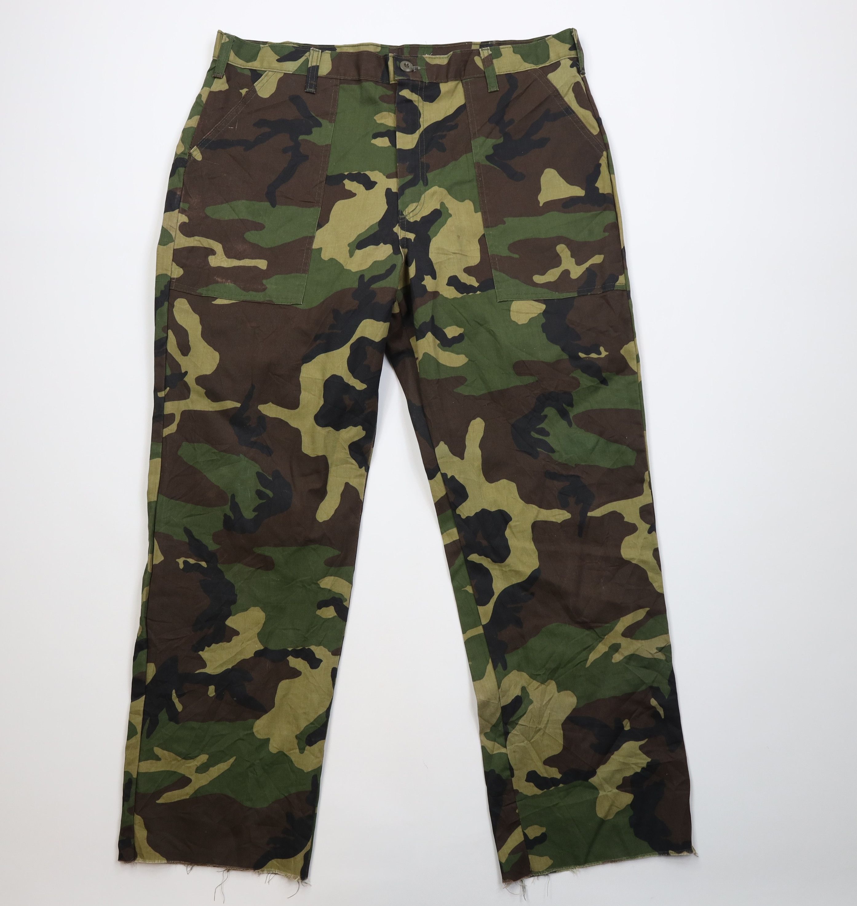 Vintage Vintage 70s Streetwear Utility Wide Leg Cargo Pants Size US 38 / EU 54 - 1 Thumbnail