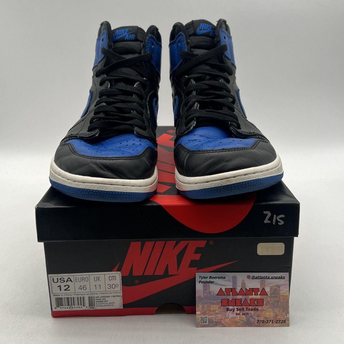 Nike Air Jordan 1 high Royal Size US 12 / EU 45 - 2 Thumbnail