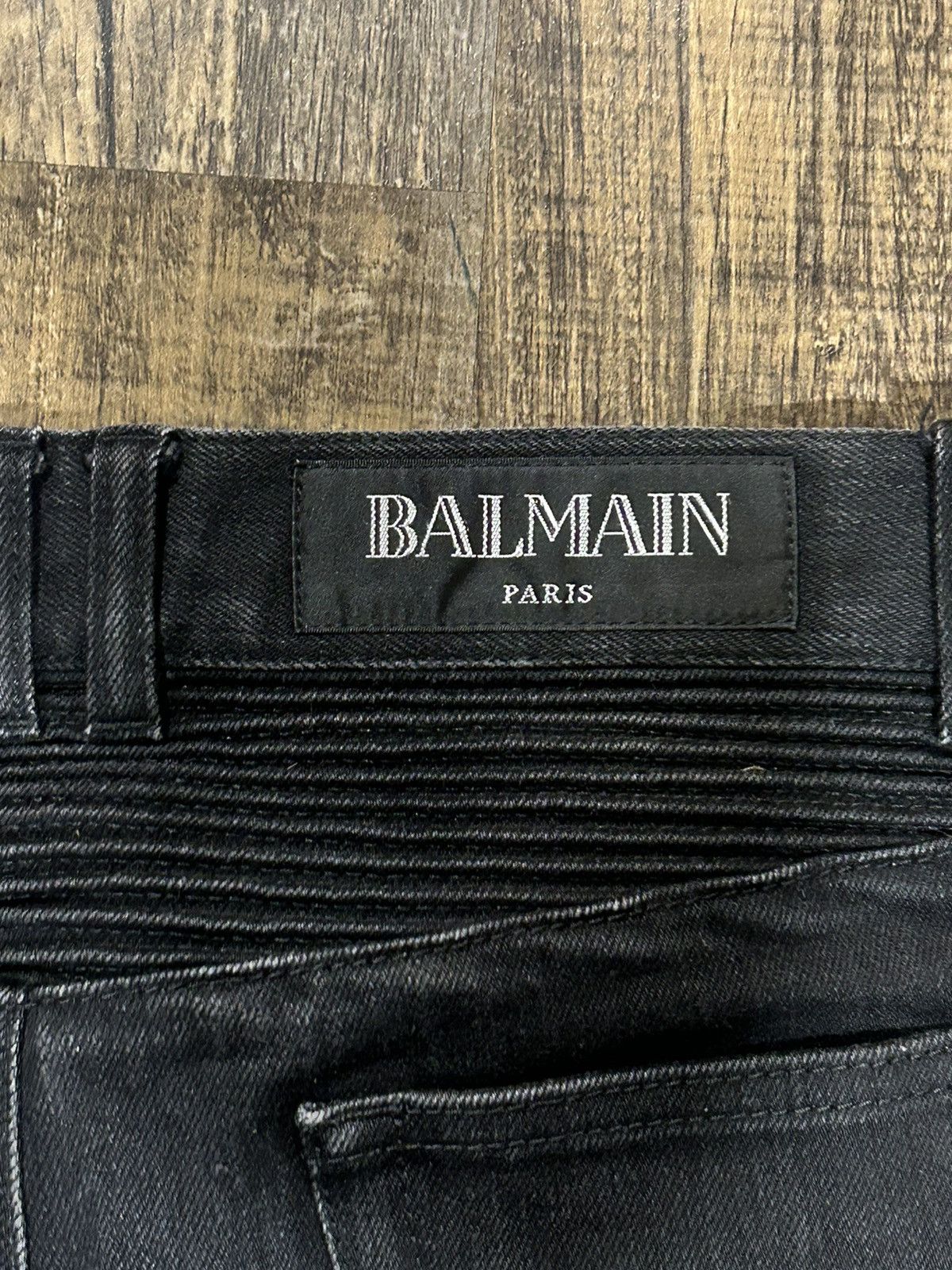 Balmain Black balmain biker jeans Size US 29 - 5 Thumbnail