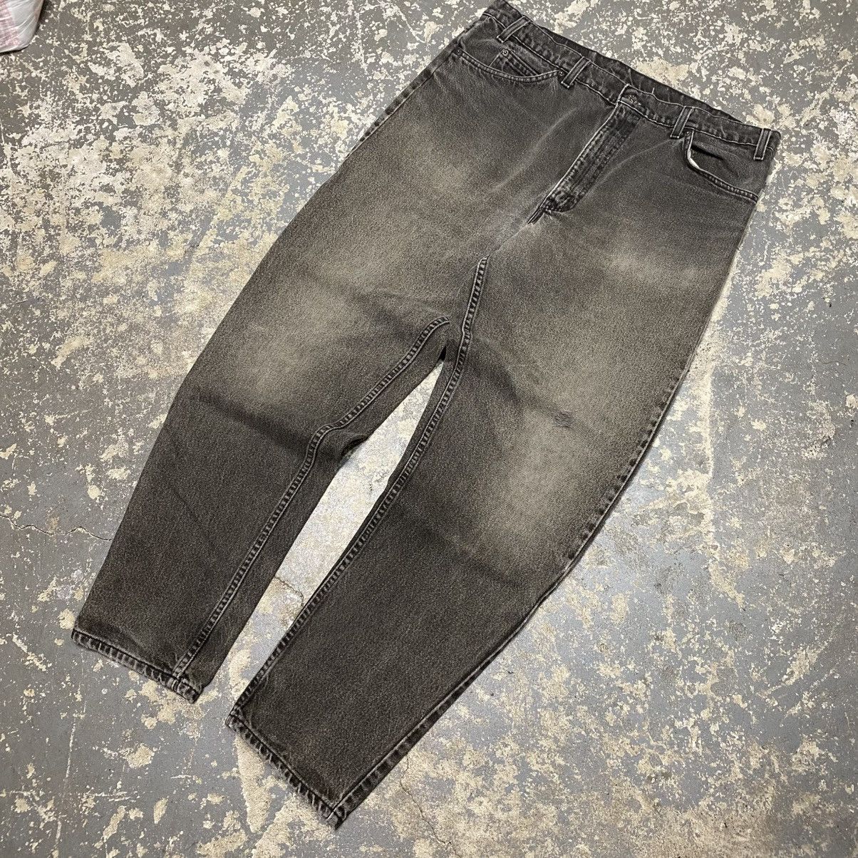 Levi's × Vintage Vintage Levi’s 550 Relaxed Fit Black Faded Denim Jeans 90s Size US 37 - 6 Thumbnail
