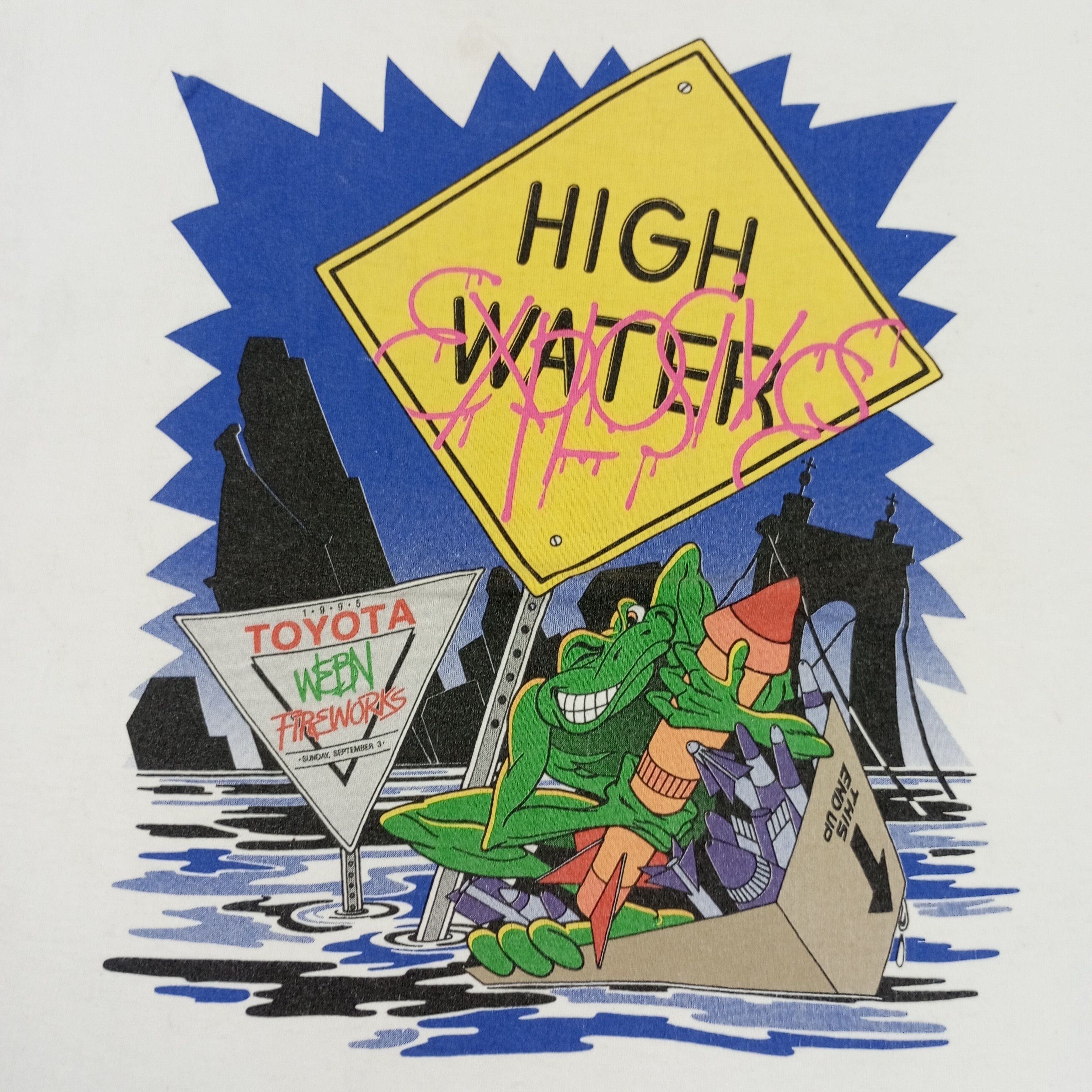 Japanese Brand × Vintage Toyota Webn Fireworks High Water Streetwear Vintage Tshirt Size US L / EU 52-54 / 3 - 2 Thumbnail
