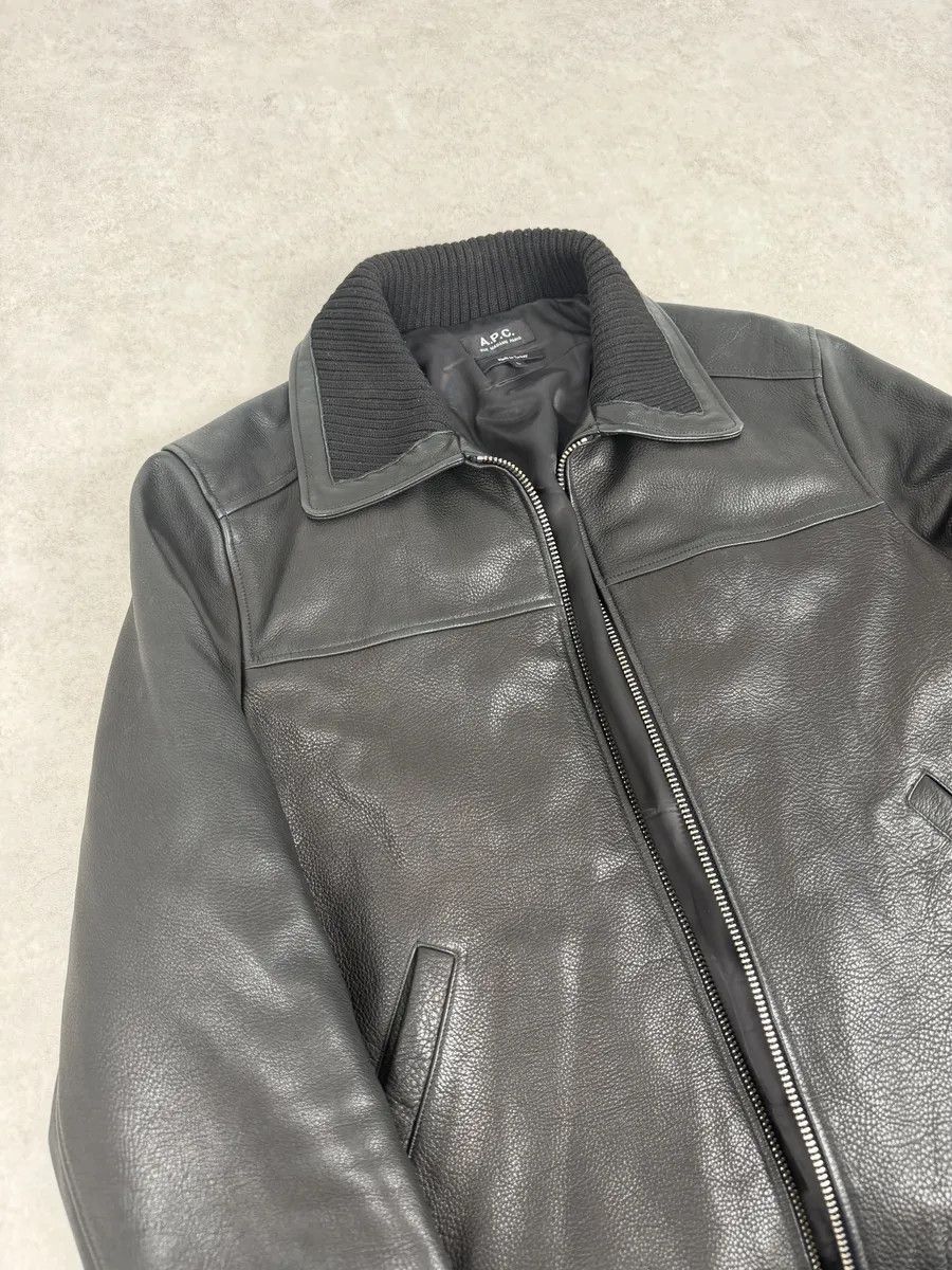 A.P.C. A.P.C. Black Calfskin Leather Jacket Size US L / EU 52-54 / 3 - 8 Thumbnail