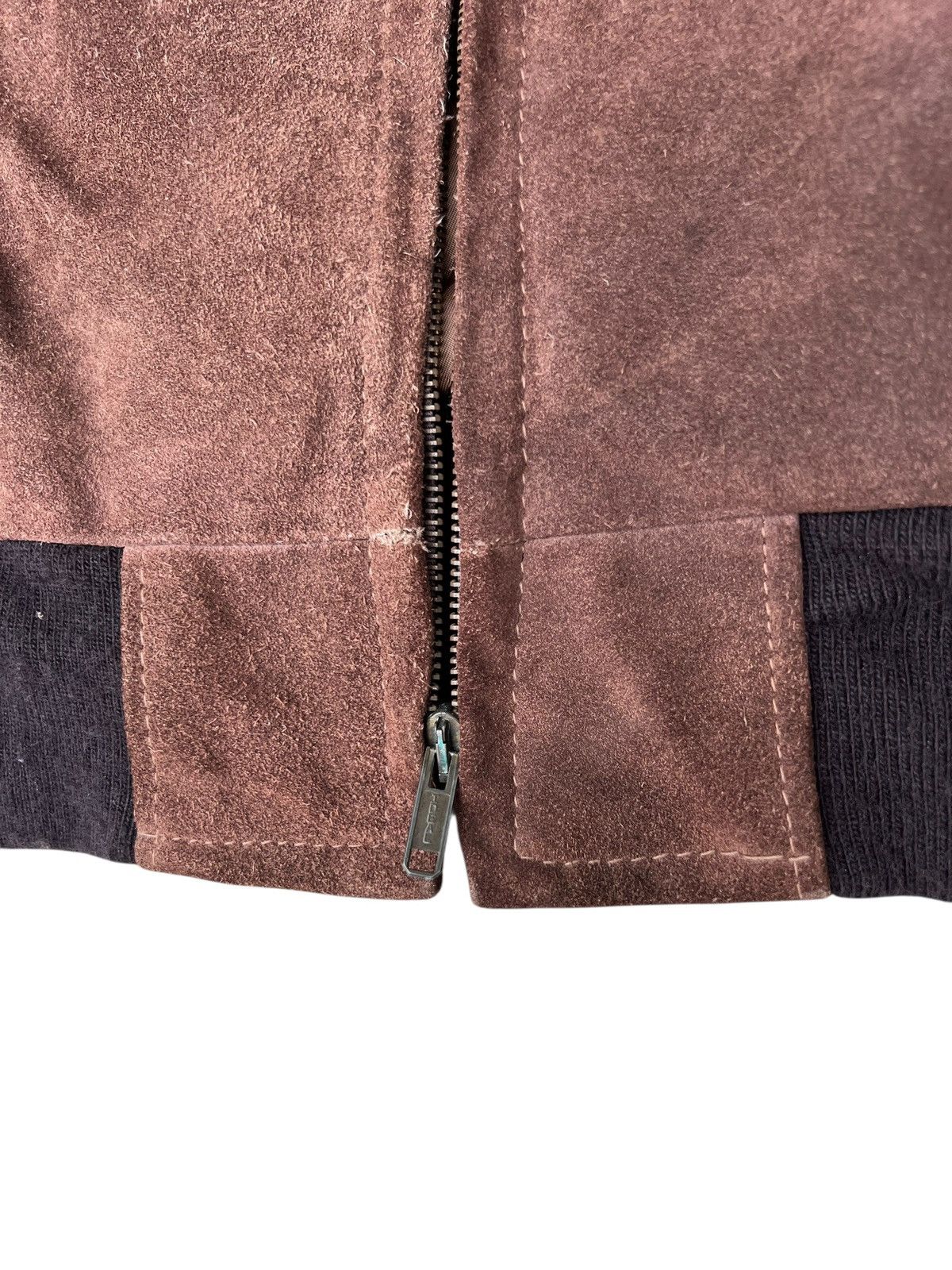 Schott 80s Schott Brown Suede Leather Bomber Jacket Size US L / EU 52-54 / 3 - 13 Thumbnail