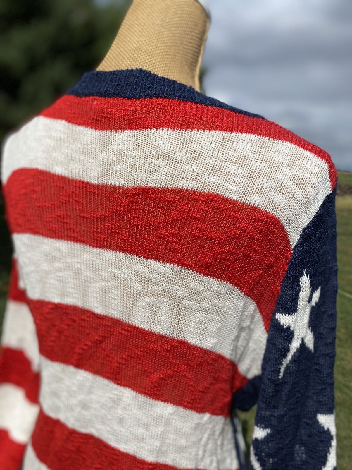 Other ANDTHEWHY Los Angeles Flag Red/White/Blue Cardigan Size S/M Size S / US 4 / IT 40 - 9 Thumbnail