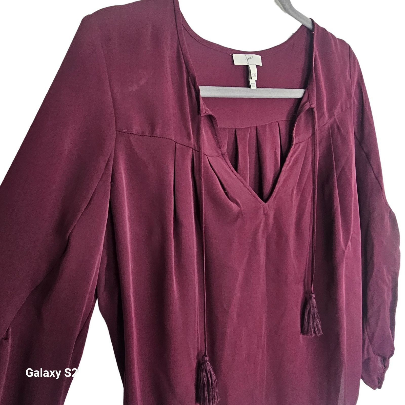 Joie Joie Womens Silk Blouse Holiday Quiet Luxury Old Money XXS Size XXS / US 00 / IT 34 - 5 Thumbnail