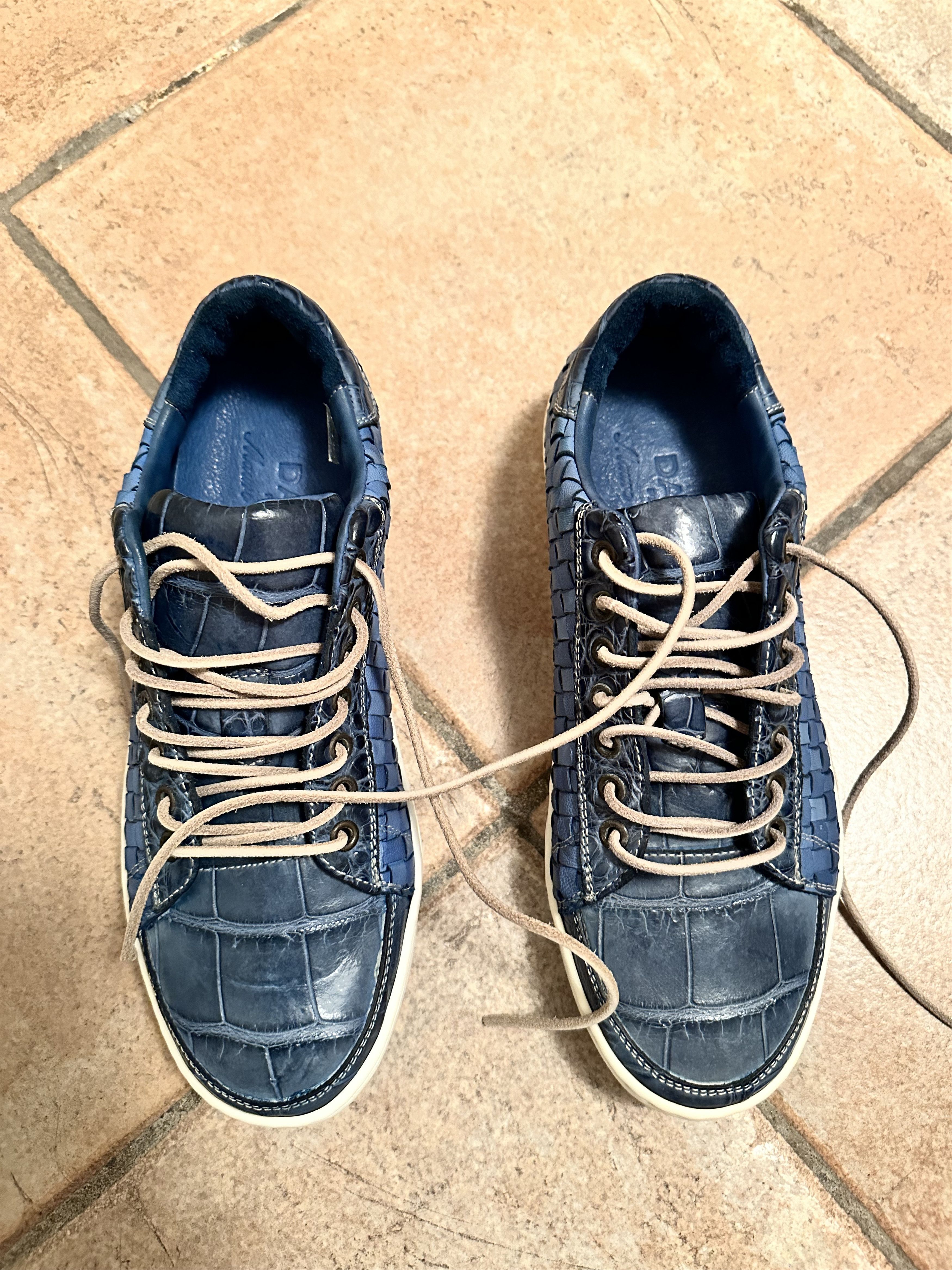 Dami per Mauro Volponi luxury woven alligator sneakers