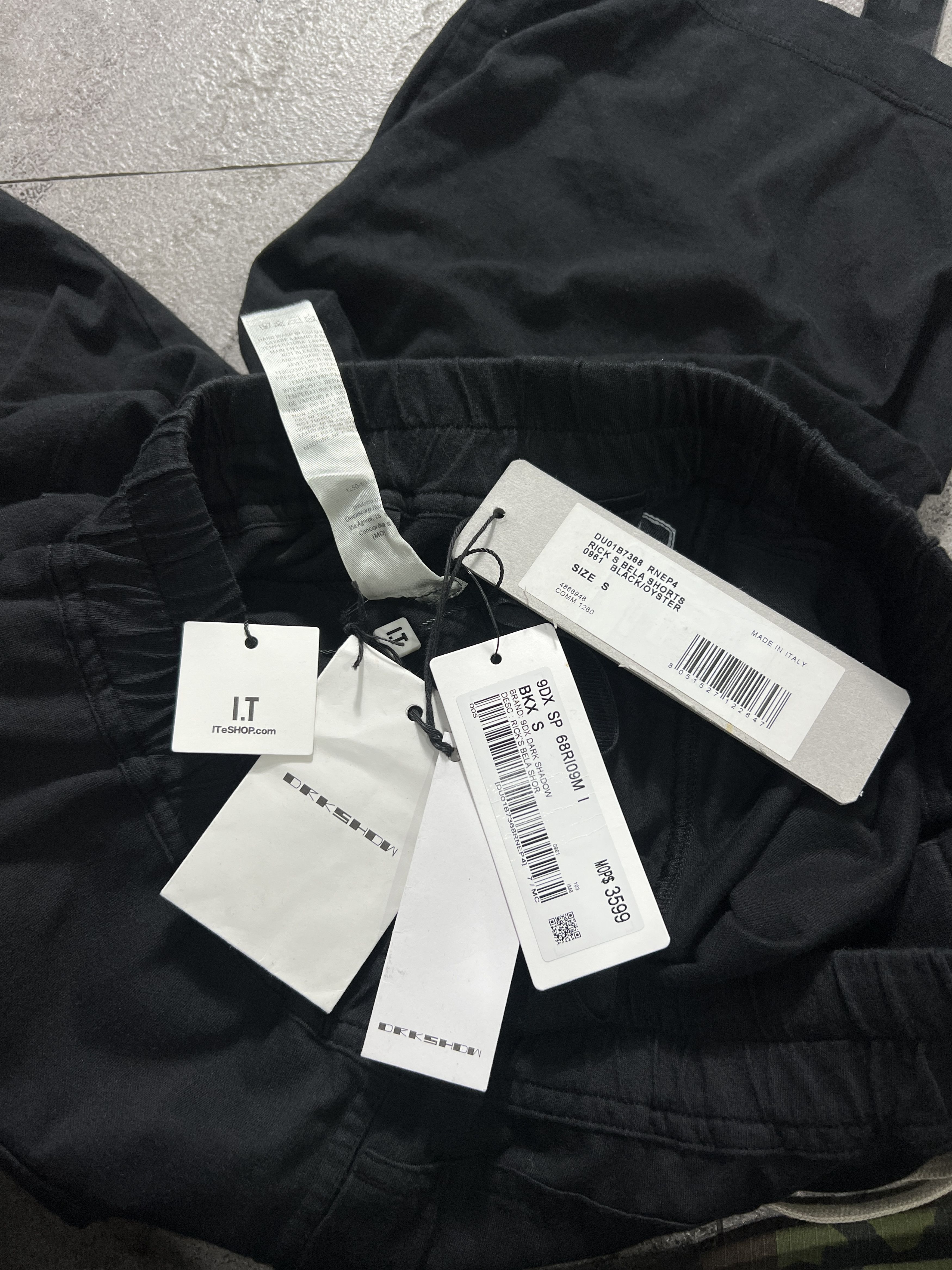 Rick Owens Drkshdw Rick Owens DRKSHDW Bela Shorts Black Oyster S Size US 32 / EU 48 - 10 Thumbnail