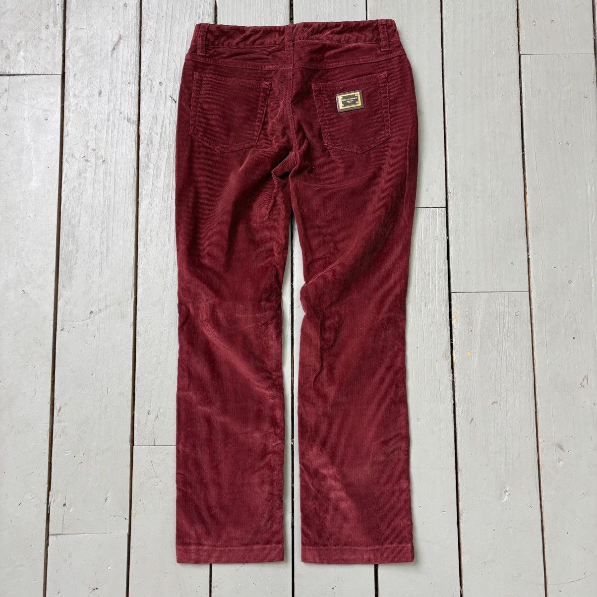 Dolce & Gabbana Wine Red Corduroy Pants Size US 28 / EU 44 - 3 Thumbnail