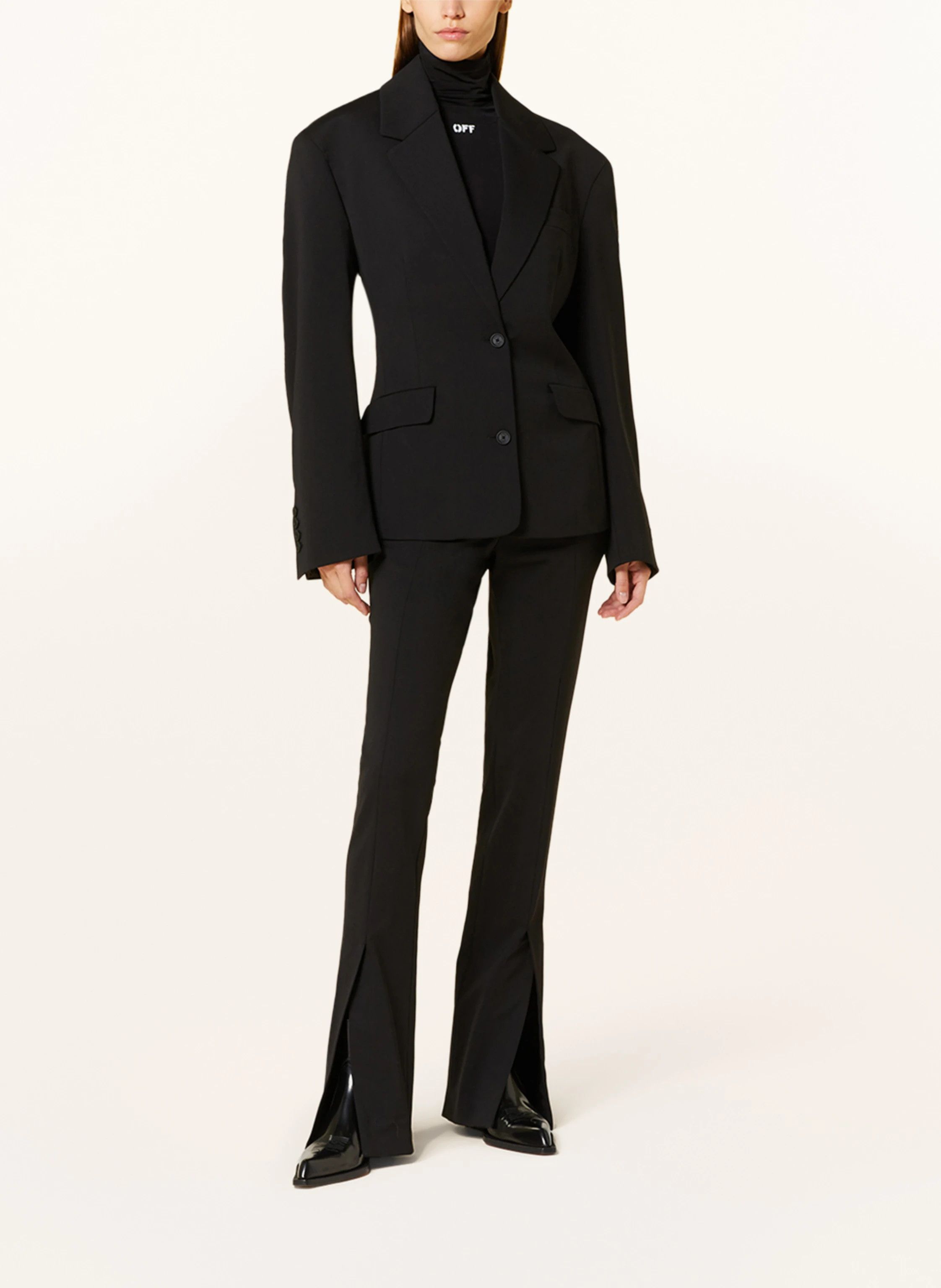 Off-White o1y1125 Blazer in Black Size S / US 4 / IT 40 - 2 Thumbnail