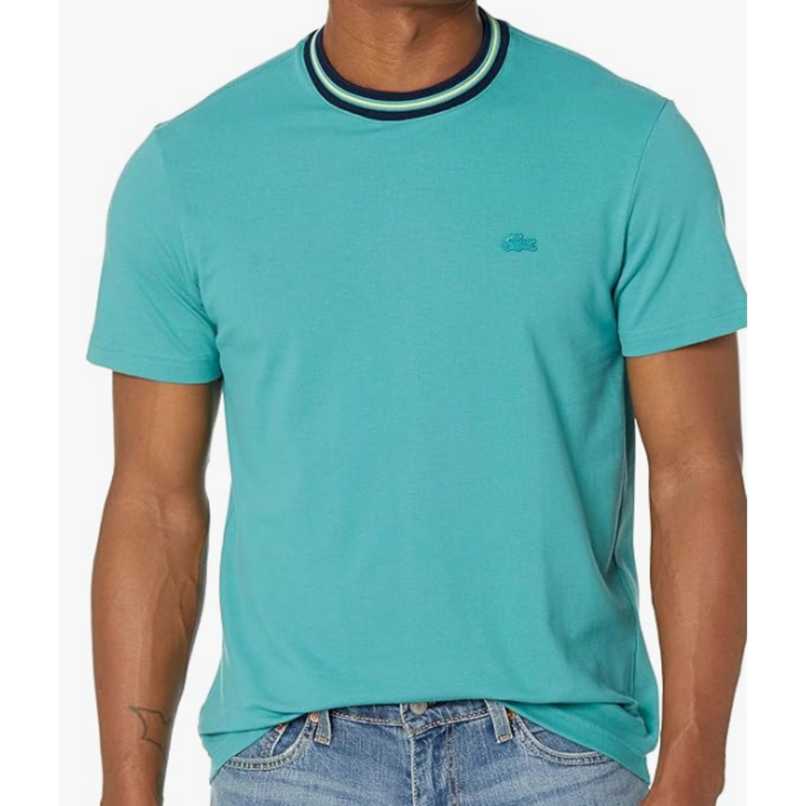 Lacoste Lacoste Men's Short Sleeve Fancy Crew Neck T-Shirt Celle XL Size US XL / EU 56 / 4 - 1 Thumbnail