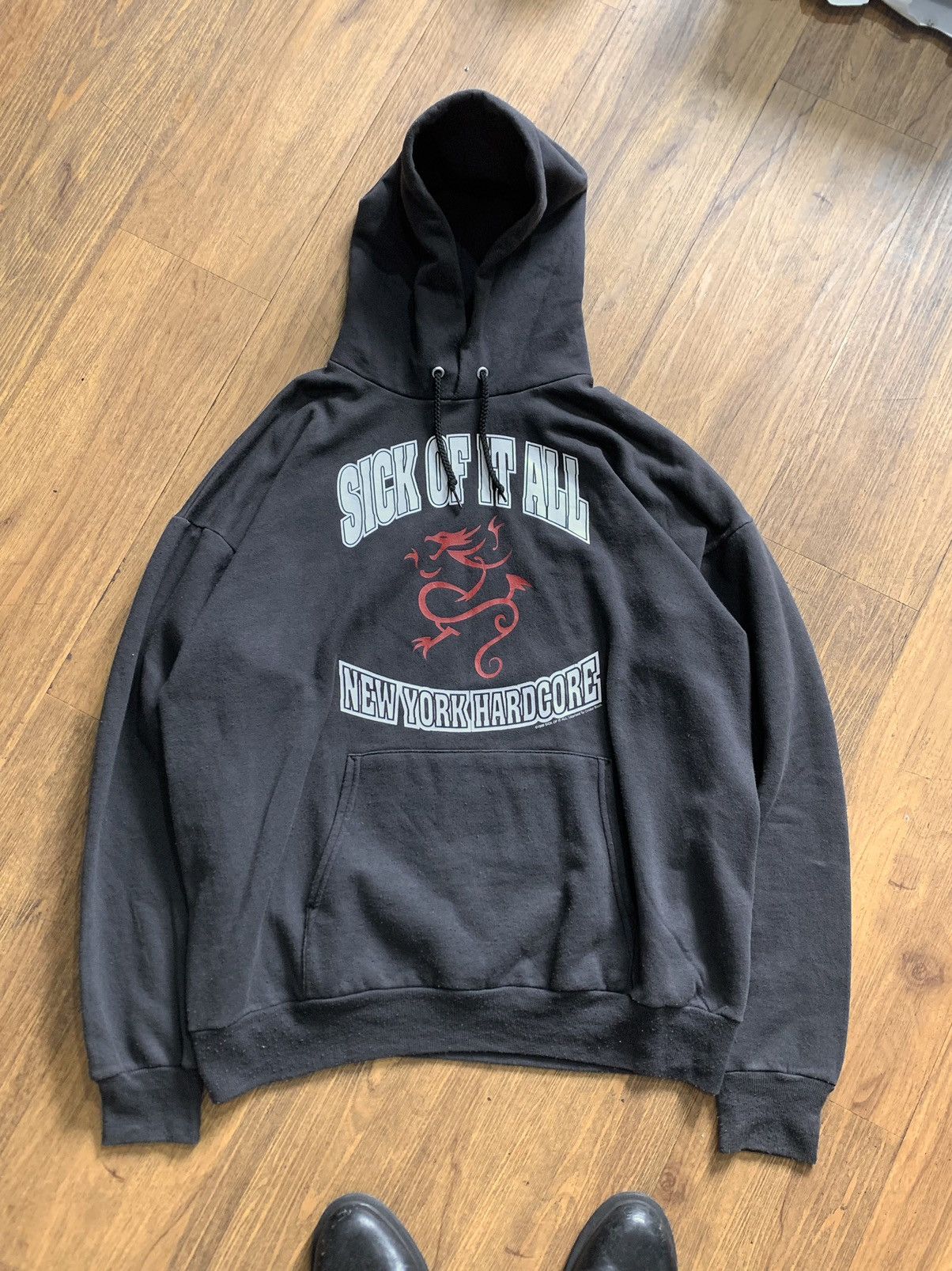 Band Tees Vintage 90s Sick Of It All Dragon Hoodie Alleyway Crew NYHC Size US L / EU 52-54 / 3 - 1 Thumbnail