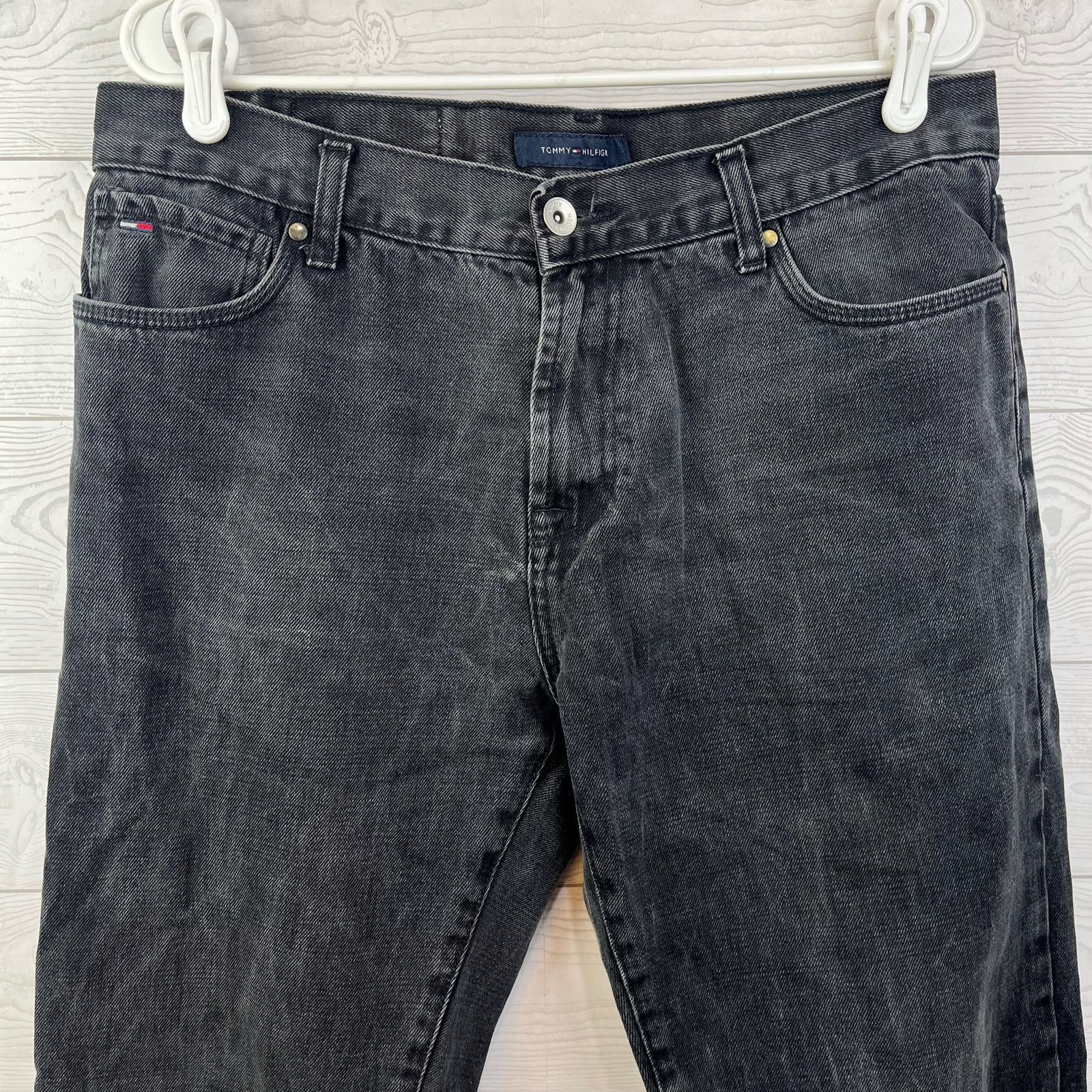 Tommy Hilfiger Tommy Hilfiger Custom Straight Black Jeans 34x30 Faded Denim Size US 34 / EU 50 - 2 Thumbnail