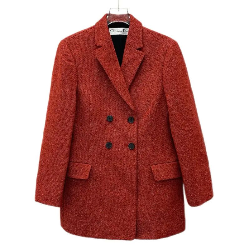 Dior Dior Red Wool Women’s Blazer 0089 Size ONE SIZE - 1 Thumbnail