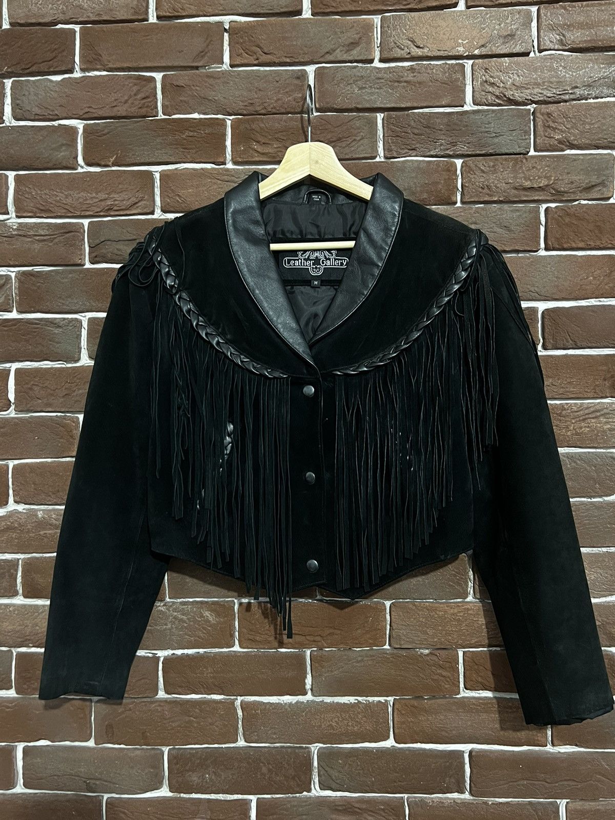 Vintage Vintage Suede Fringe Cowboy Western Leather Jacket Hype Rare Size M / US 6-8 / IT 42-44 - 1 Thumbnail