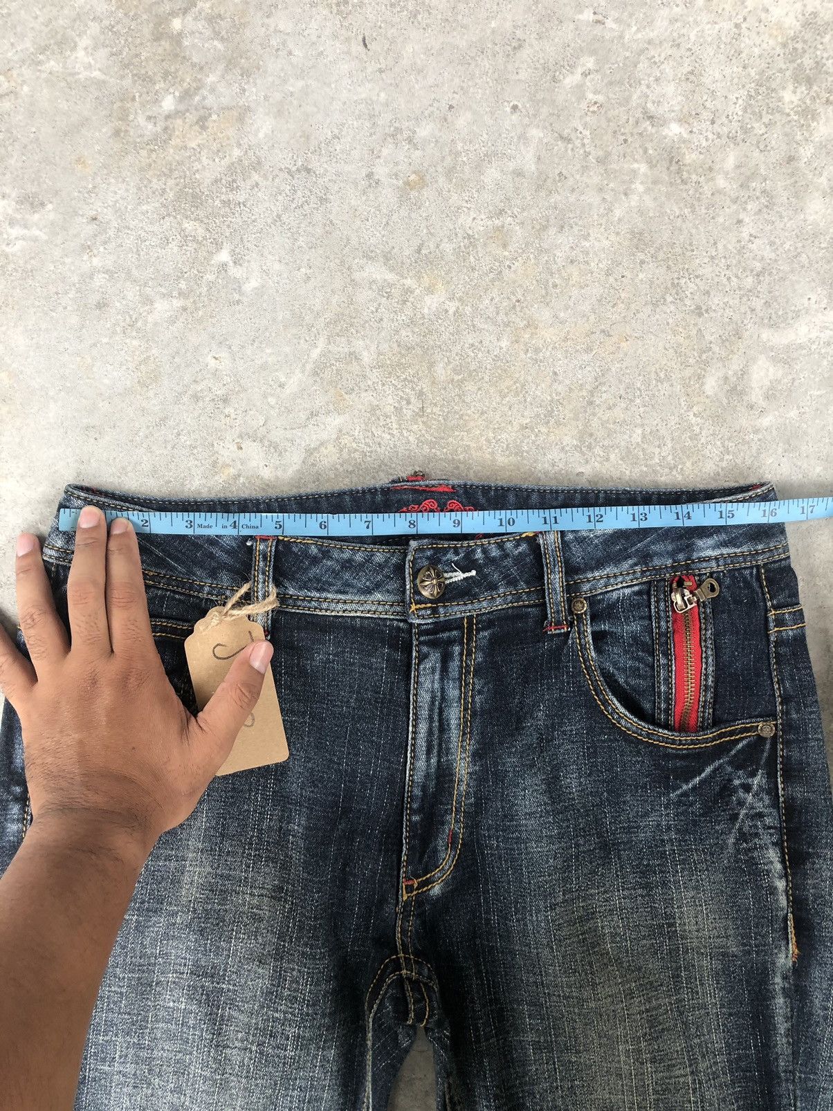 If Six Was Nine Japanese BCBG Flared Jeans Distressed Jeans Size US 32 / EU 48 - 16 Thumbnail