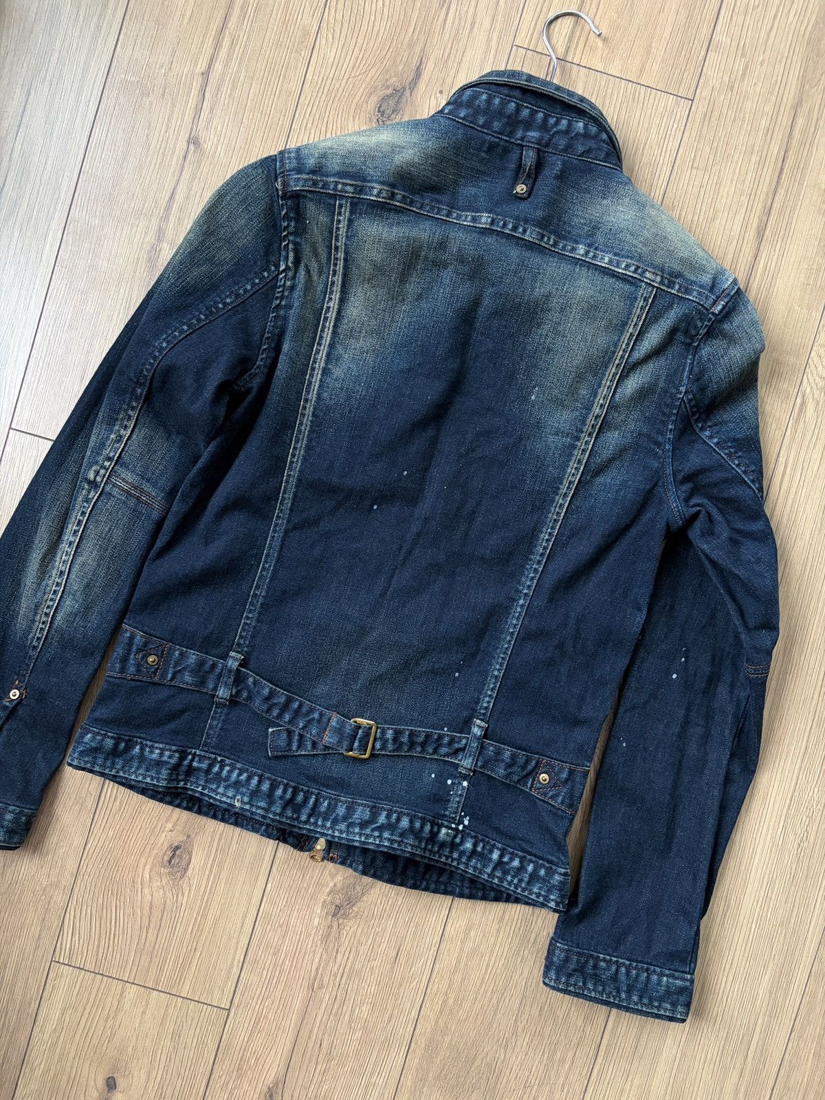 Johnbull Johnbull y2k Style Denim Painter Buckle Cinch Back Jacket Size M / US 6-8 / IT 42-44 - 19 Thumbnail