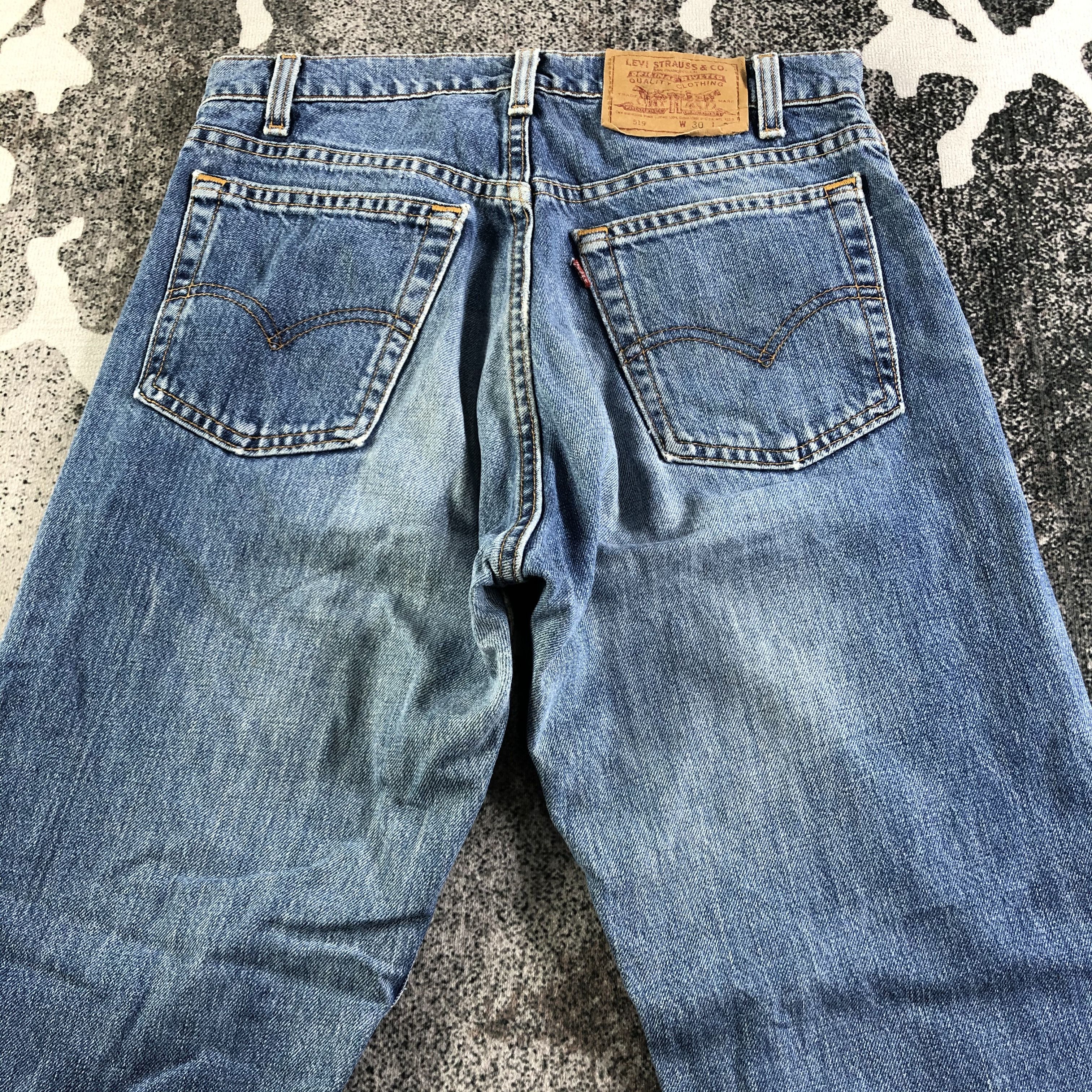 Levi's Vintage 90s Levis 519 Jeans Distressed Denim KJ2925 Size US 29 - 4 Thumbnail