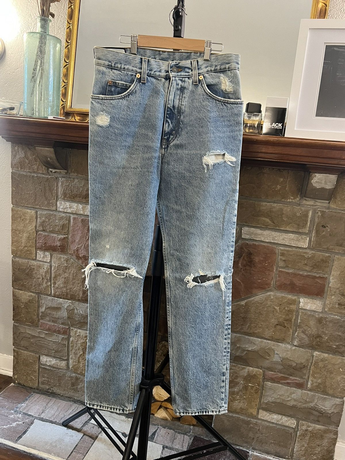 image of Gucci Eco Washed Organic Denim in Blue, Men's (Size 32)