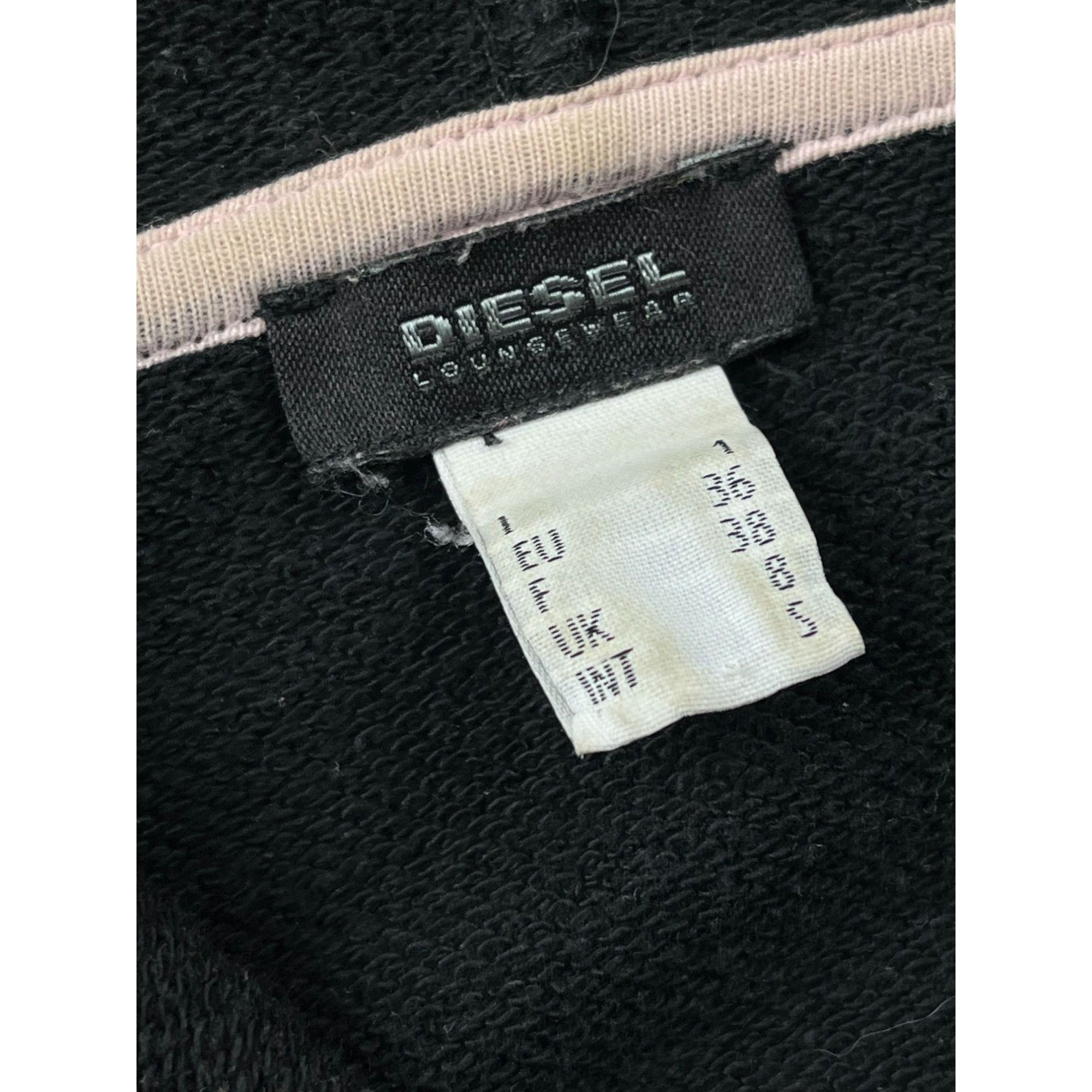 Diesel × Vintage Diesel Womens Black & Pink Zip Hoodie Size L / US 10 / IT 46 - 4 Thumbnail