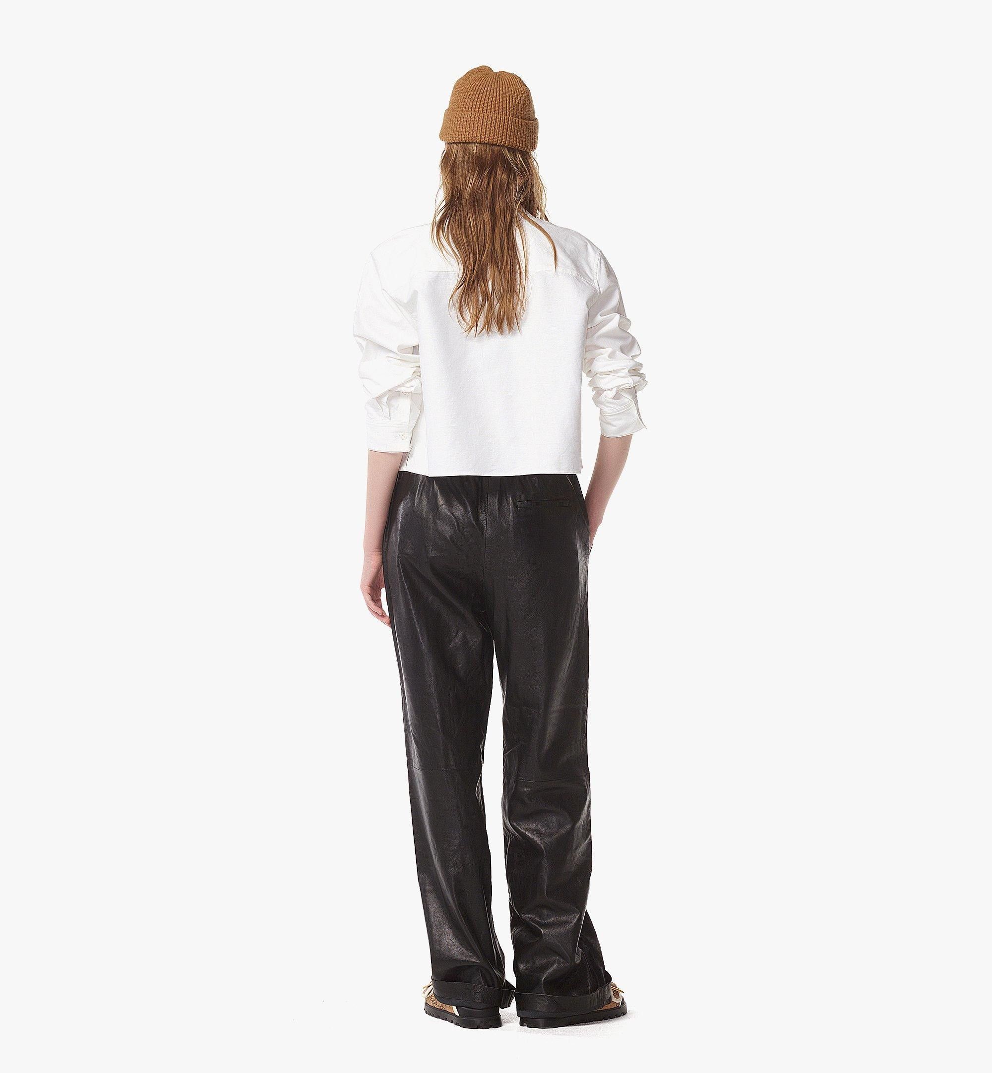 MCM o1mt1gz0725 Cropped Oxford Shirt in White Size S / US 4 / IT 40 - 5 Thumbnail