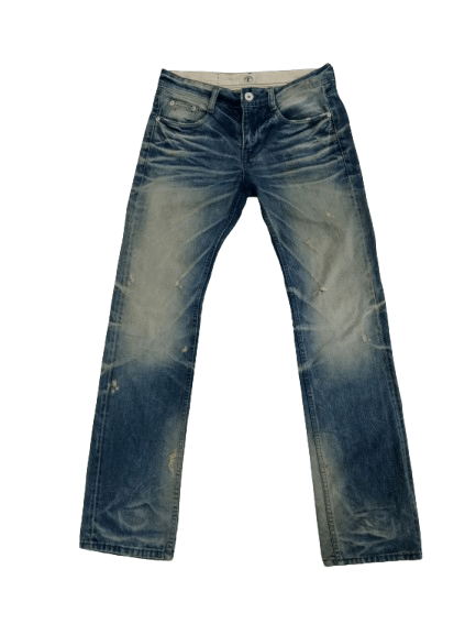 Japanese Brand Costume Distressed Jeans Blue Denim Korea Style Size US 31 - 1 Thumbnail